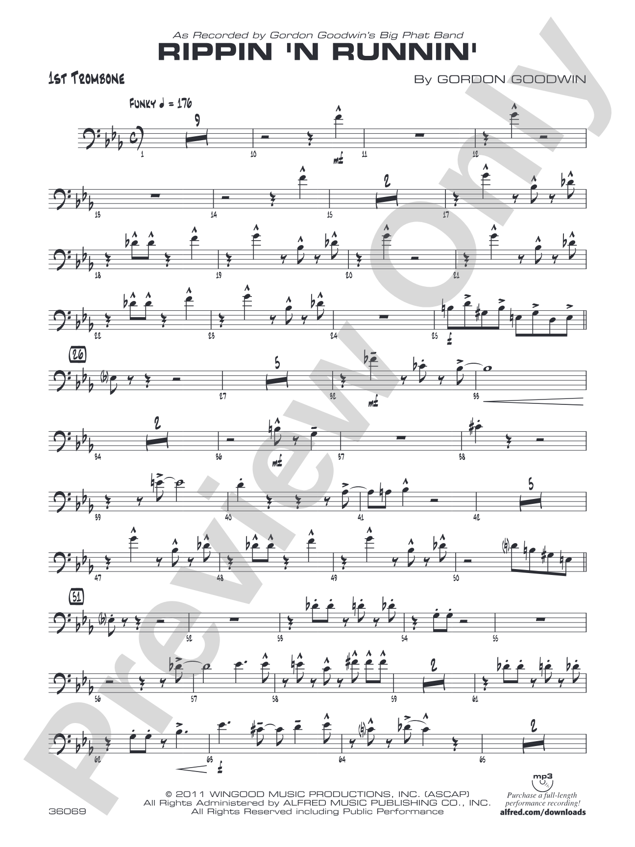 Rippin' 'n Runnin': 1st Trombone