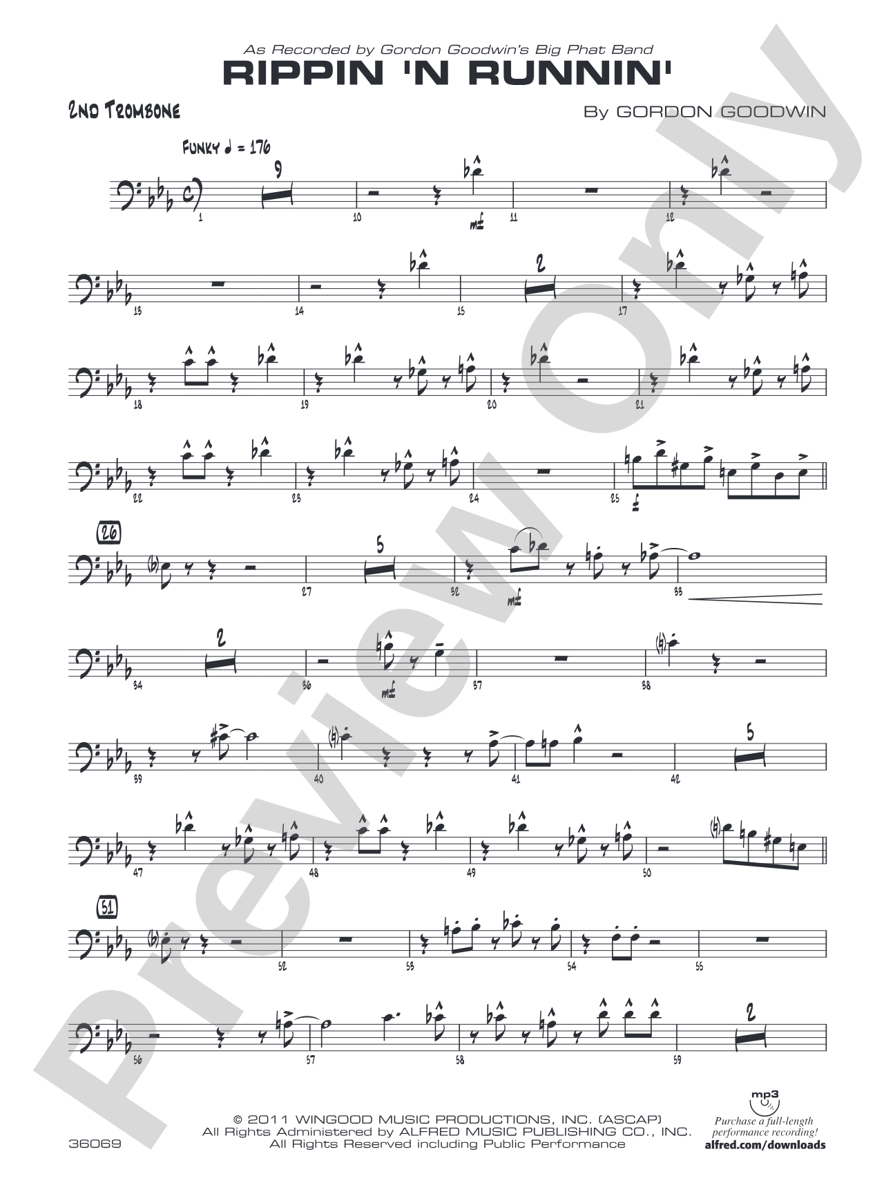 Rippin' 'n Runnin': 2nd Trombone