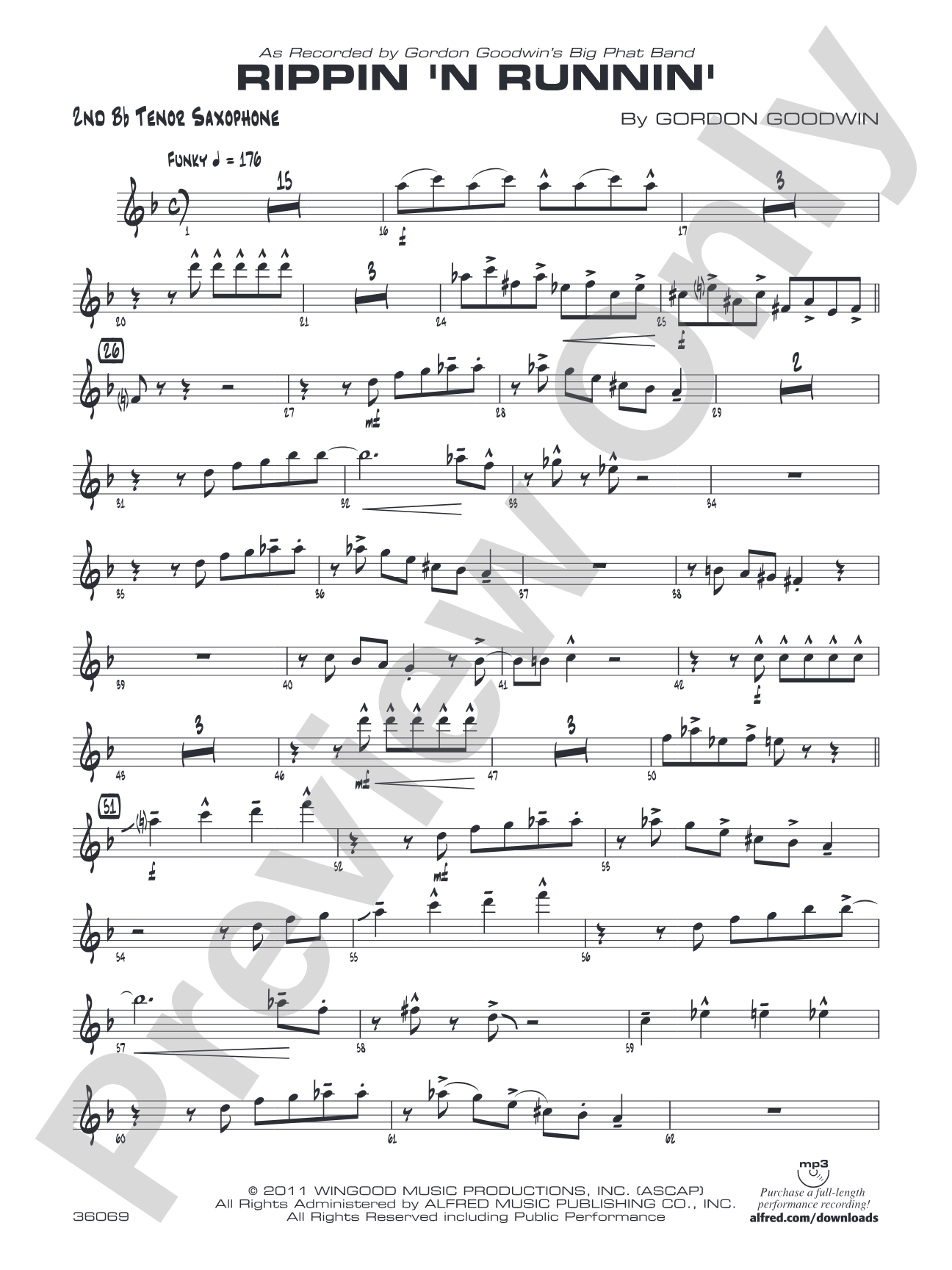 Rippin' 'n Runnin': 2nd B-flat Tenor Saxophone