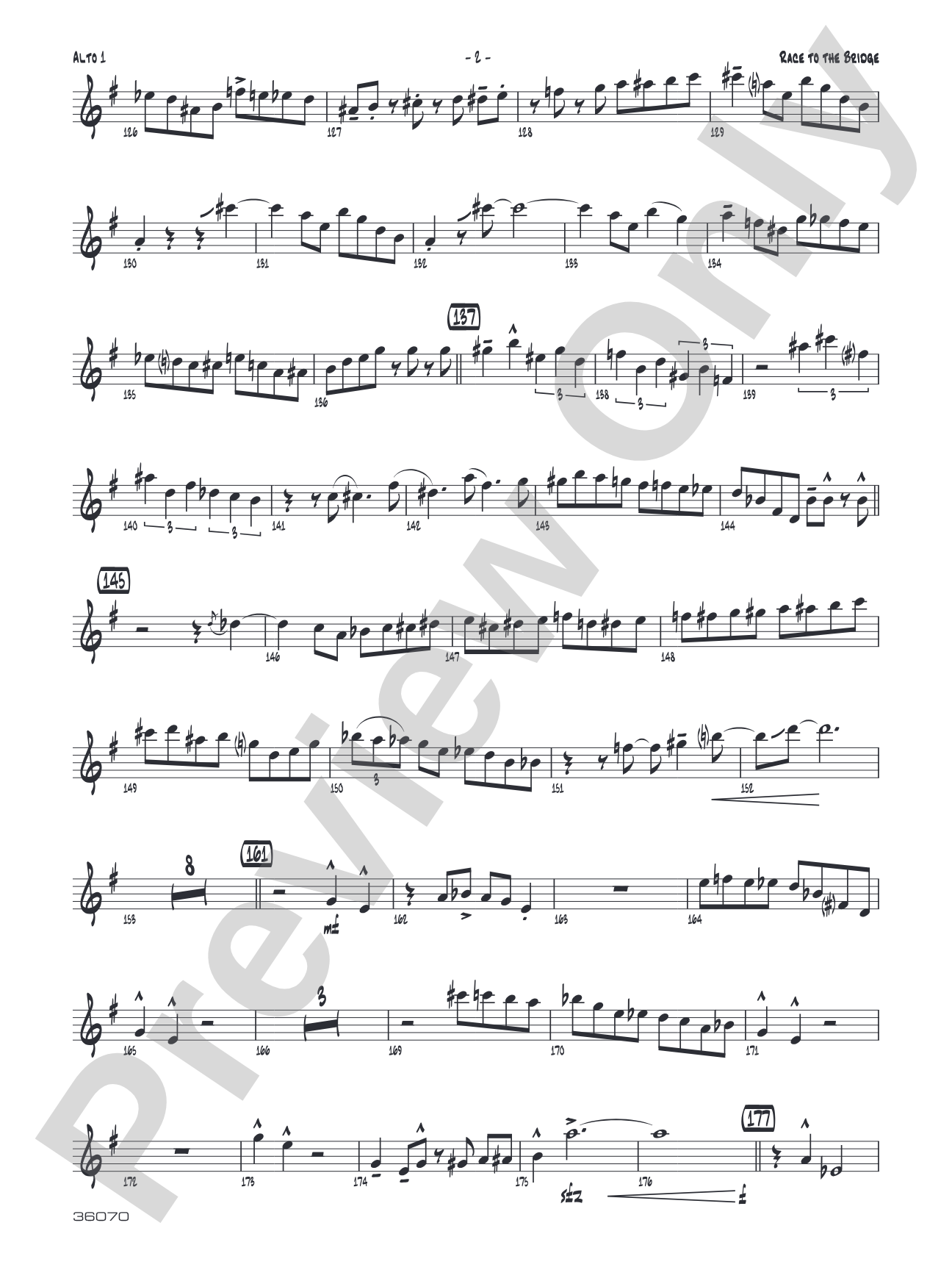 Race to the Bridge: E-flat Alto Saxophone