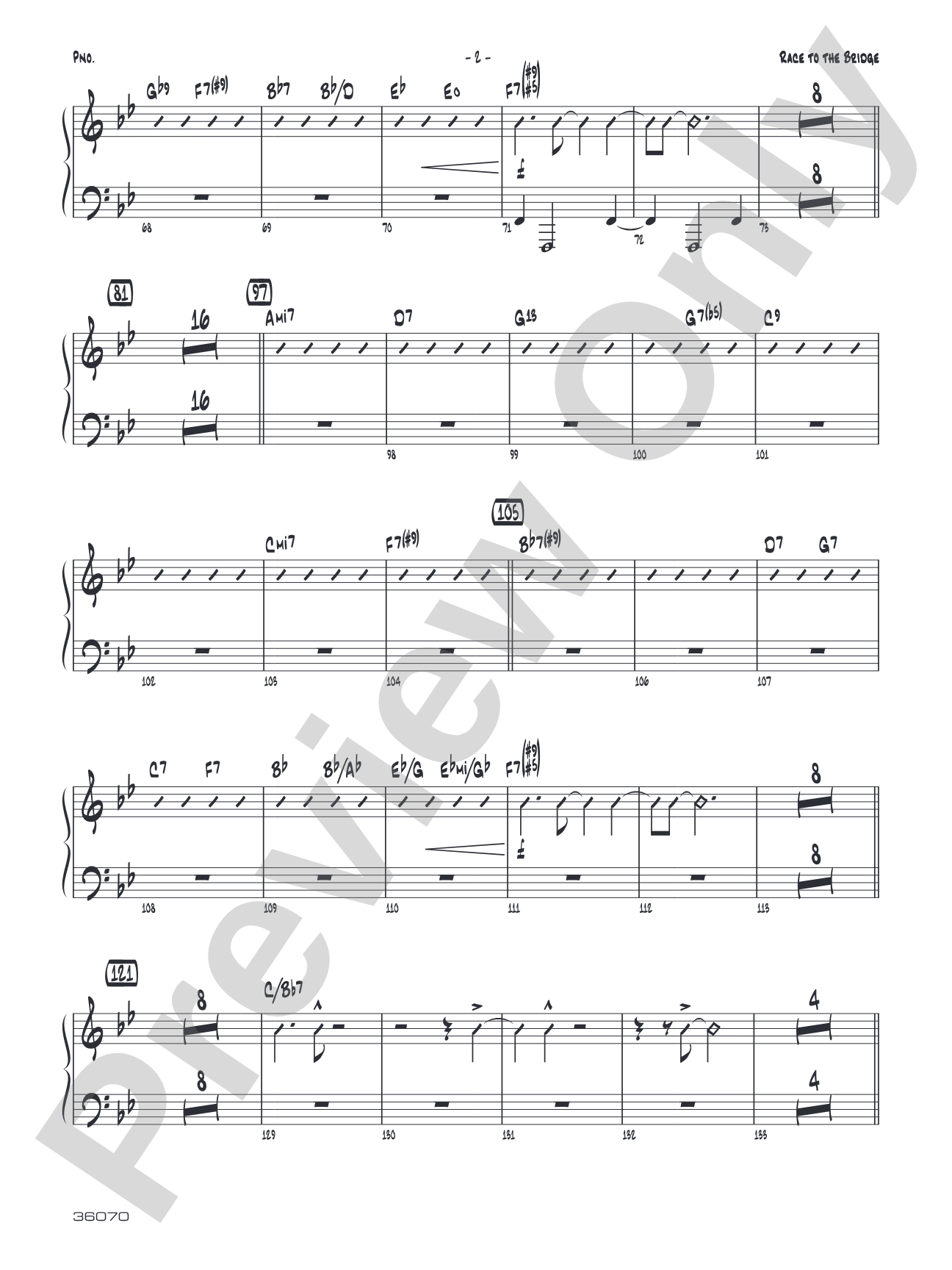 Race to the Bridge: Piano Accompaniment