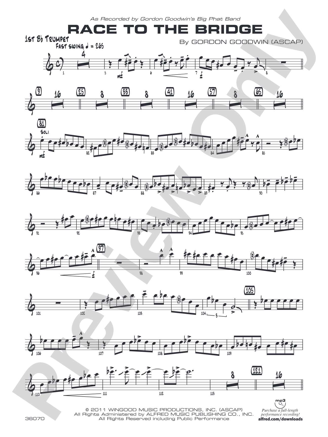 Race to the Bridge: 1st B-flat Trumpet