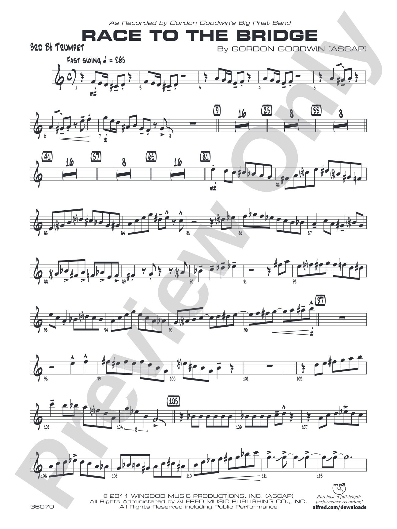 Race to the Bridge: 3rd B-flat Trumpet