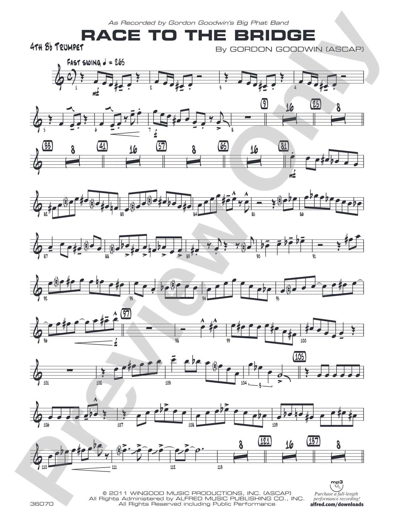 Race to the Bridge: 4th B-flat Trumpet