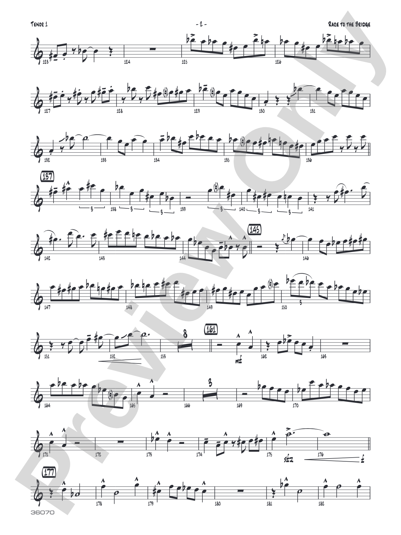 Race to the Bridge: B-flat Tenor Saxophone