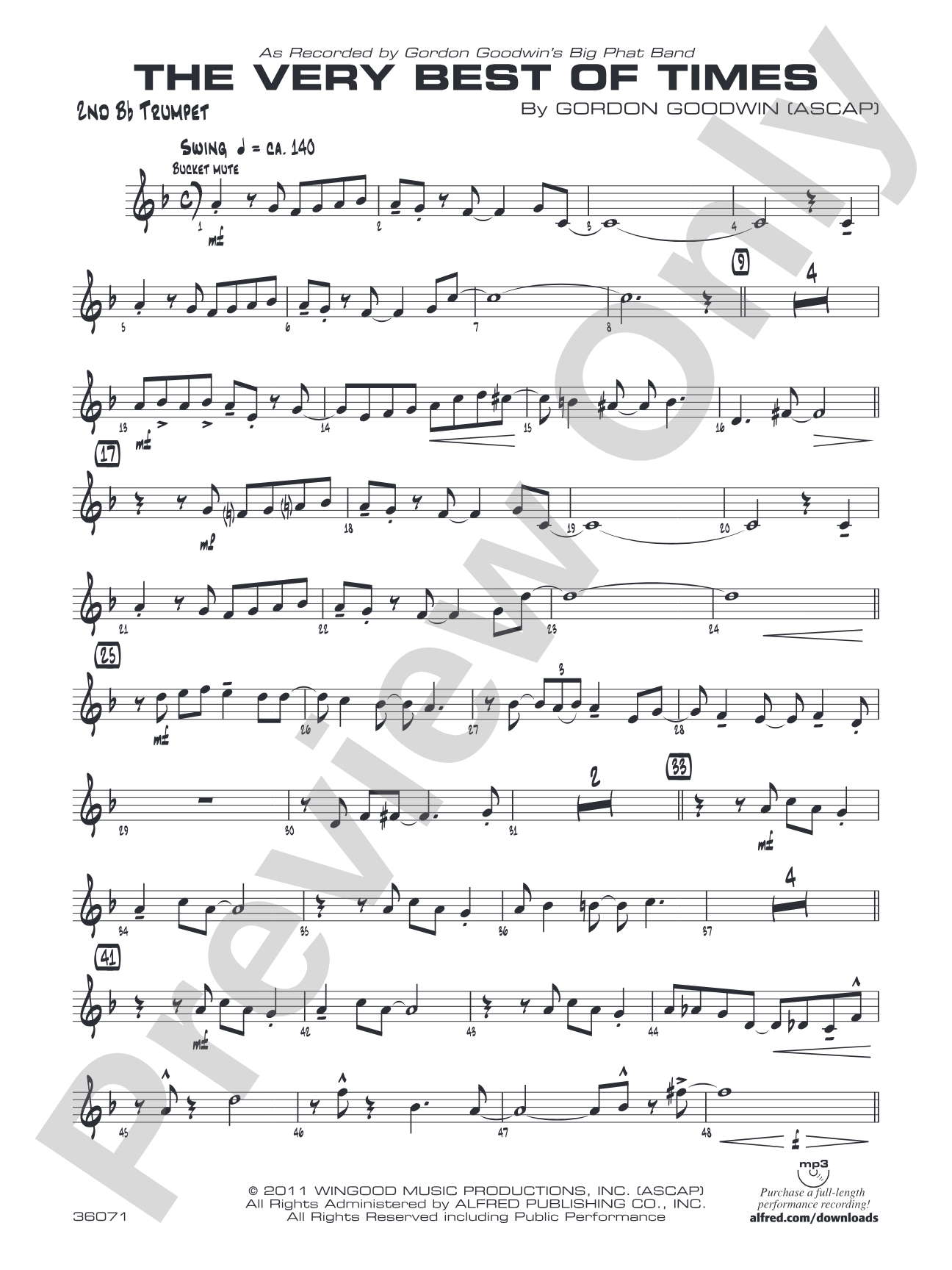 (The) Very Best of Times: 2nd B-flat Trumpet