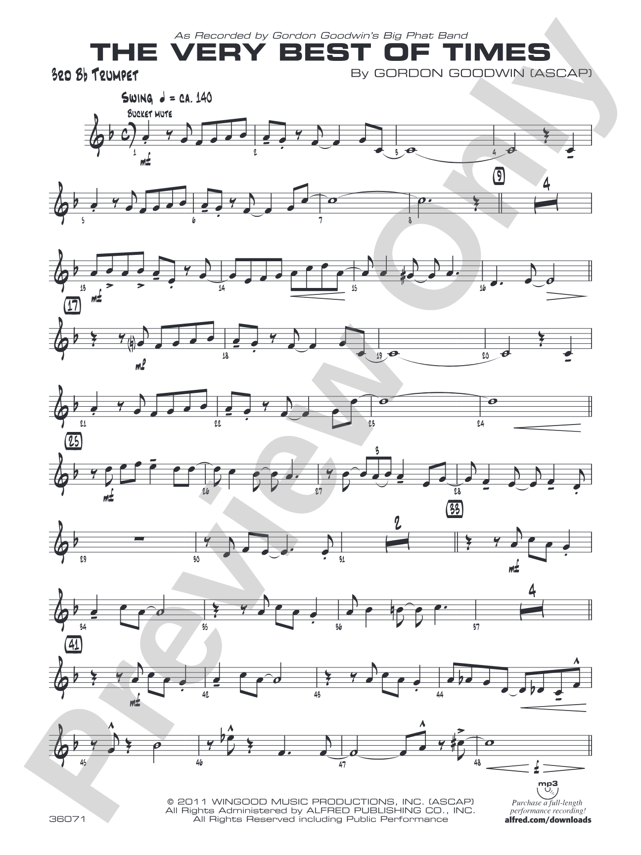 (The) Very Best of Times: 3rd B-flat Trumpet