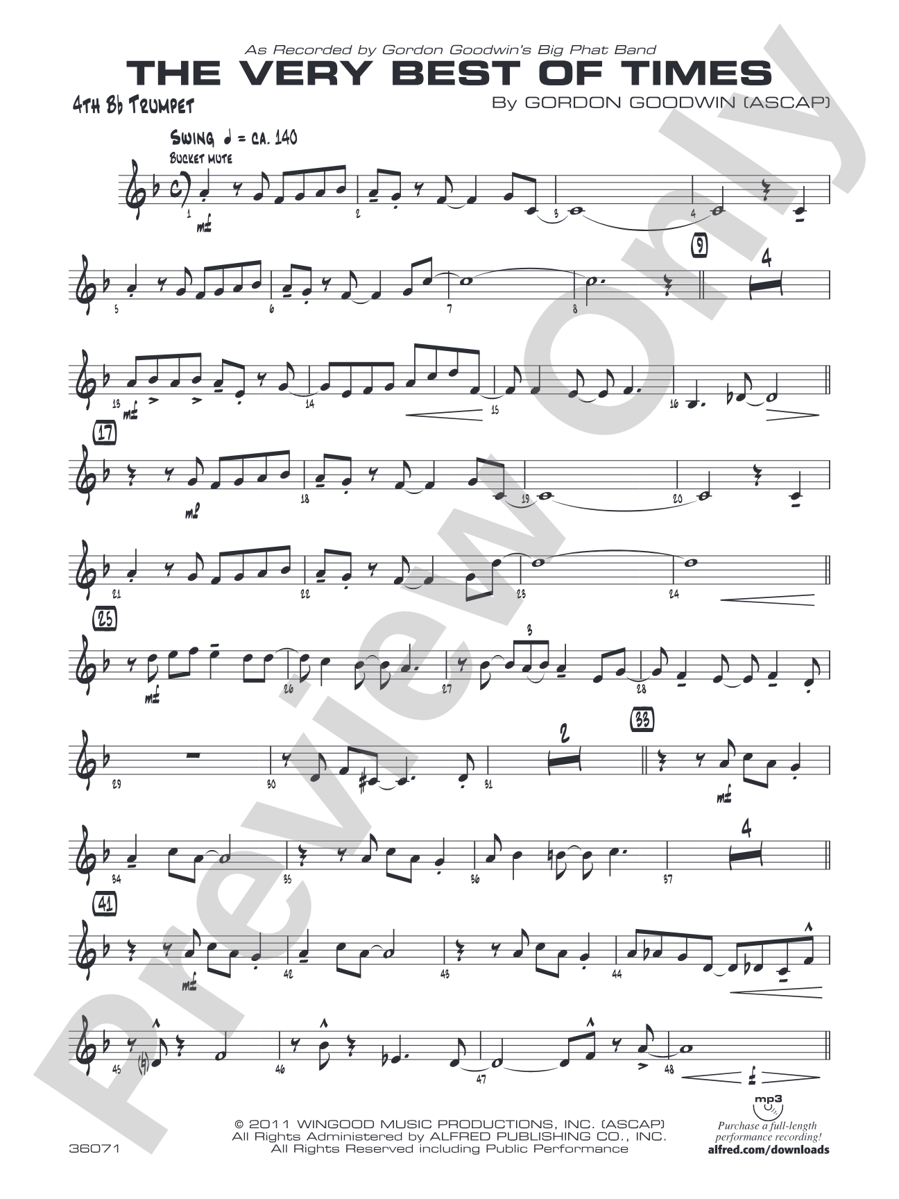 (The) Very Best of Times: 4th B-flat Trumpet