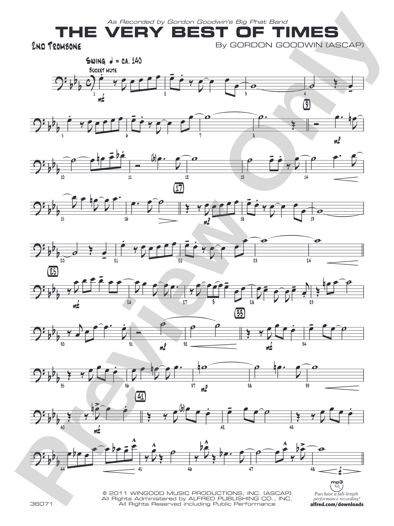 (The) Very Best of Times: 2nd Trombone