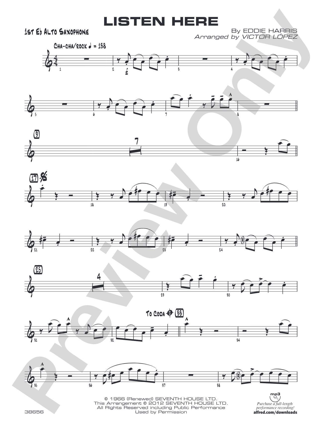 Listen Here: E-flat Alto Saxophone