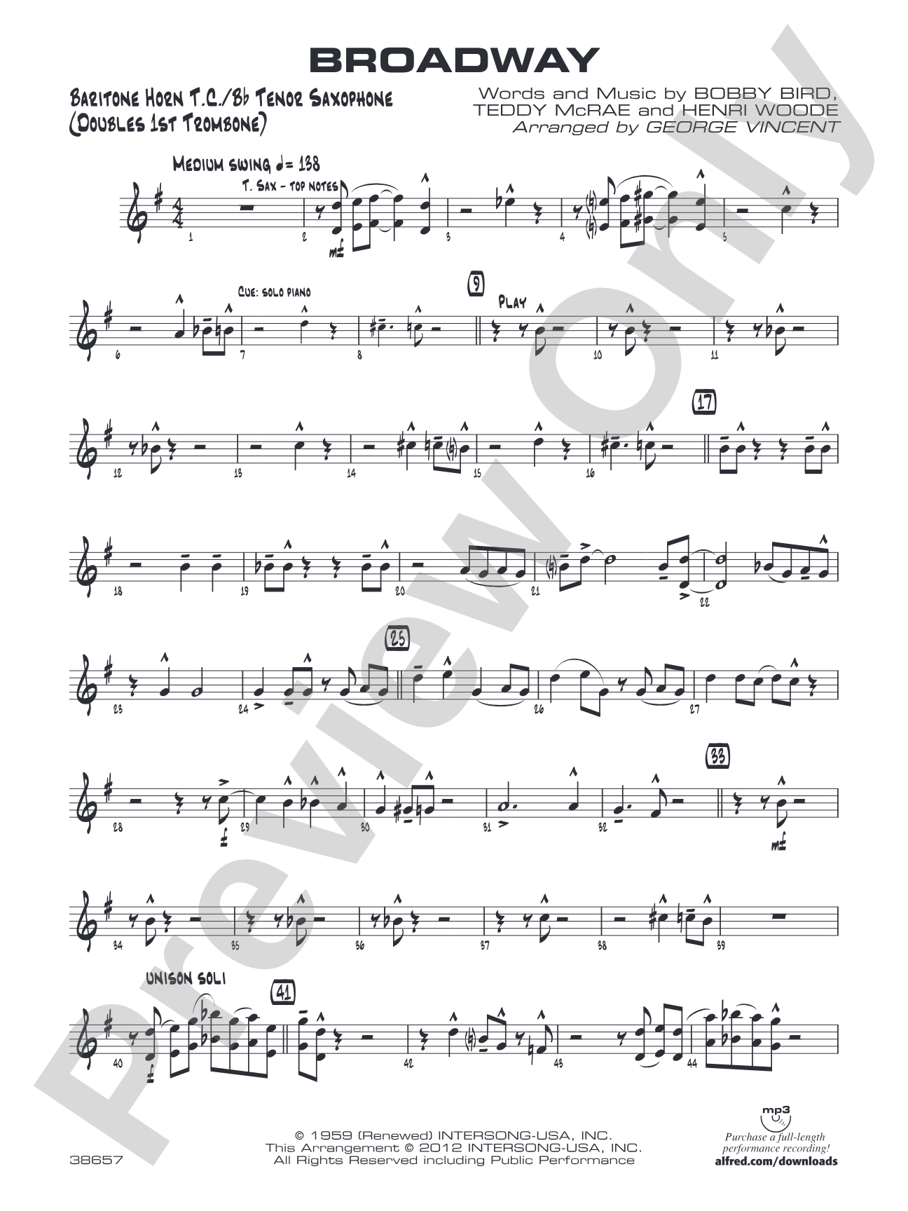 Broadway: Baritone T.C.