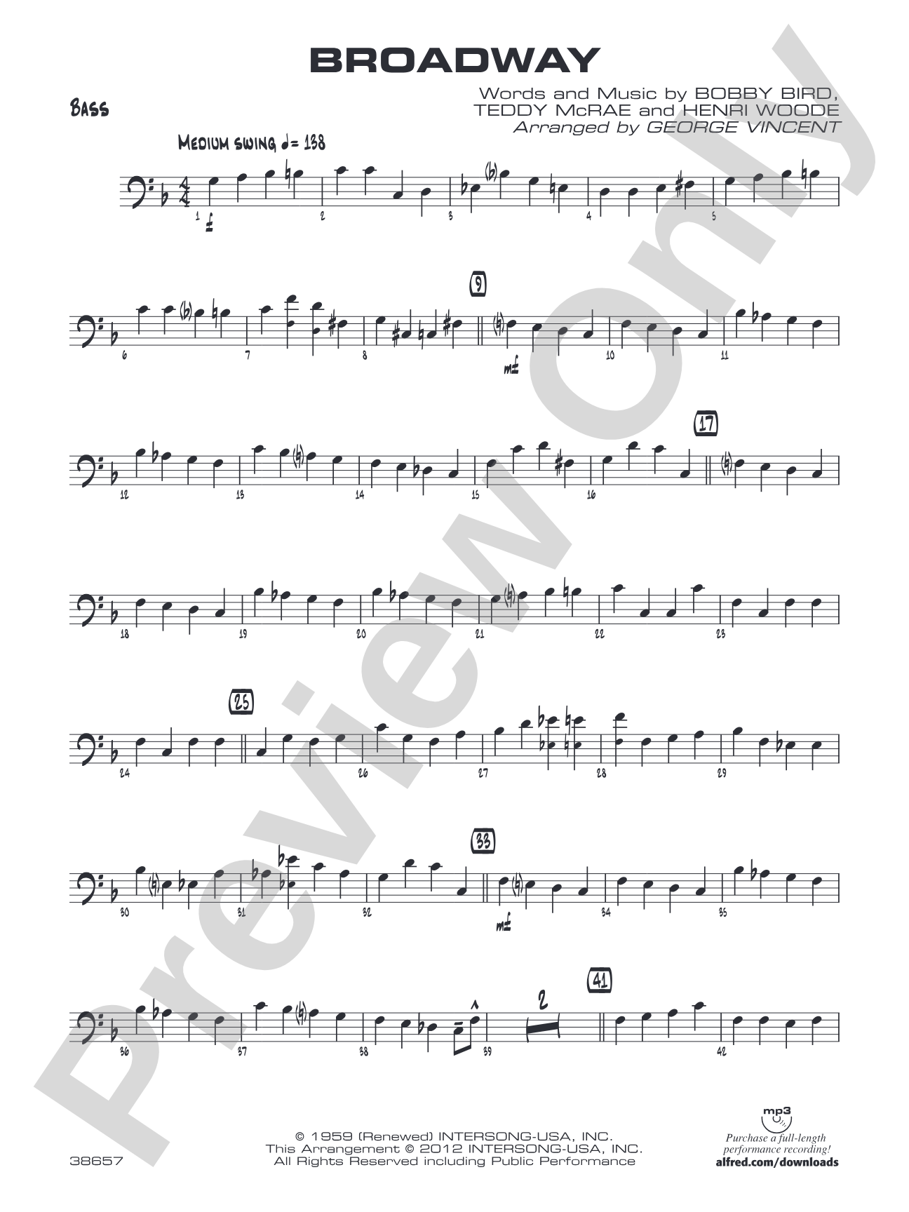 Broadway: String Bass