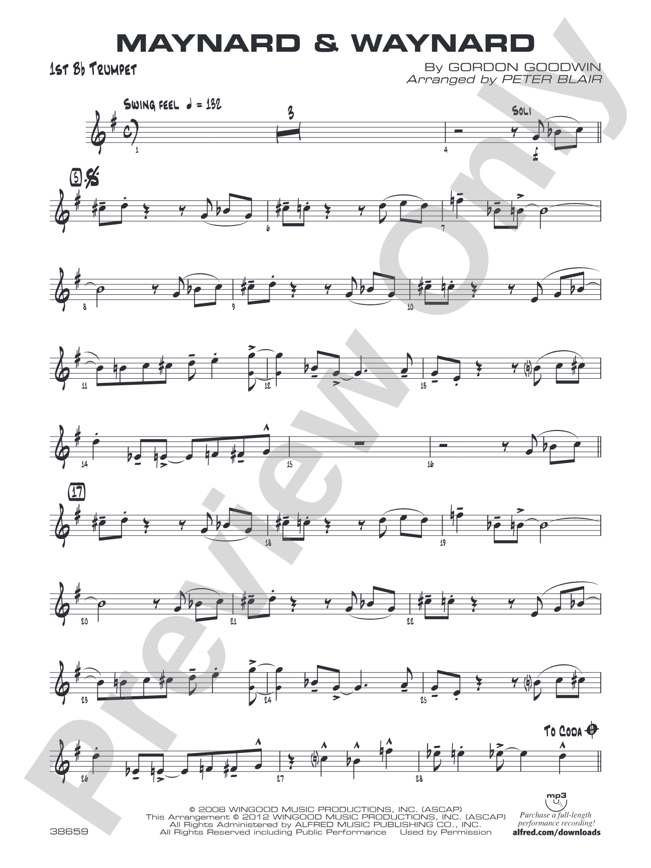 Maynard & Waynard: 1st B-flat Trumpet