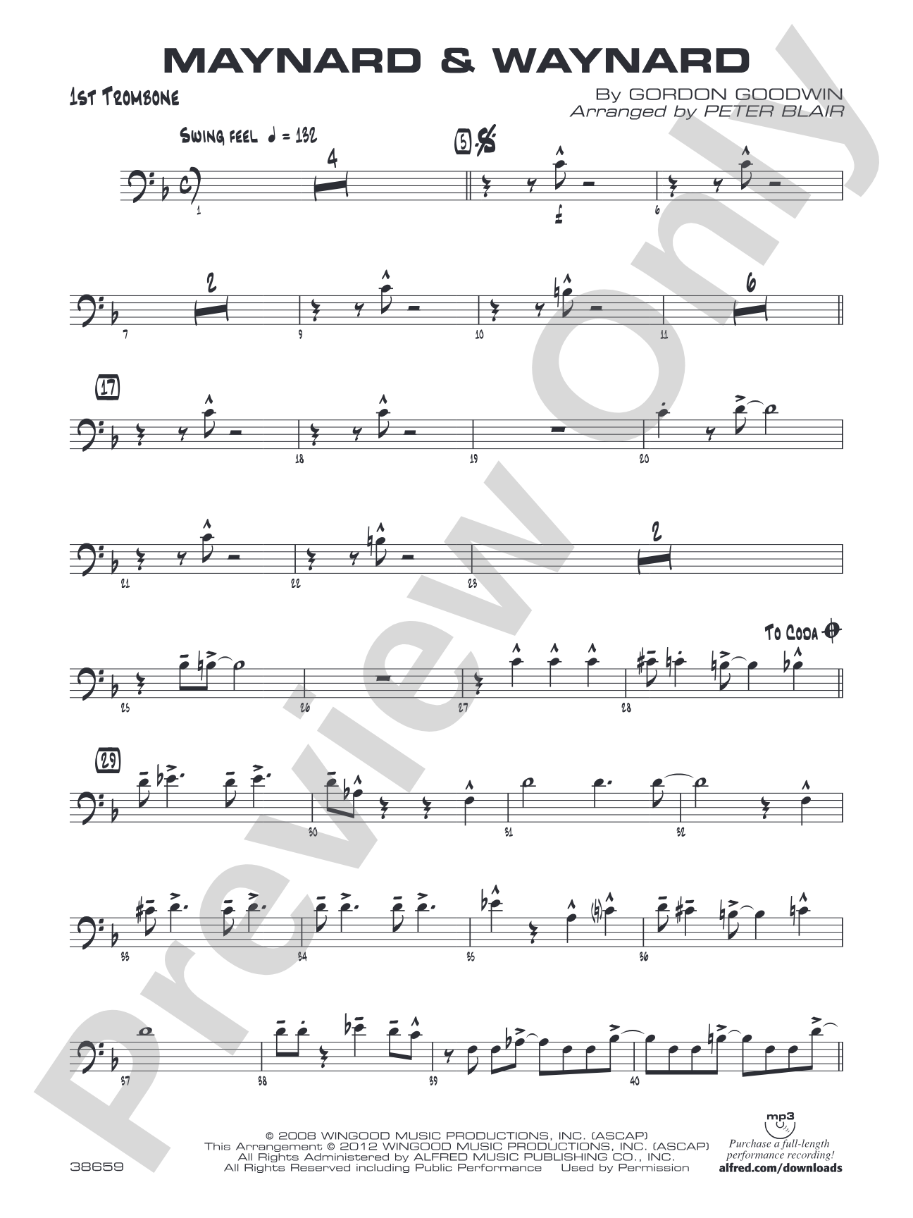 Maynard & Waynard: 1st Trombone