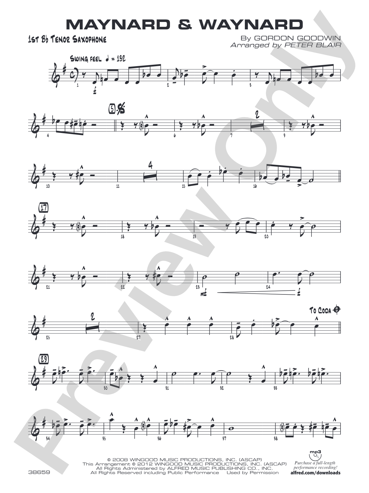 Maynard & Waynard: B-flat Tenor Saxophone
