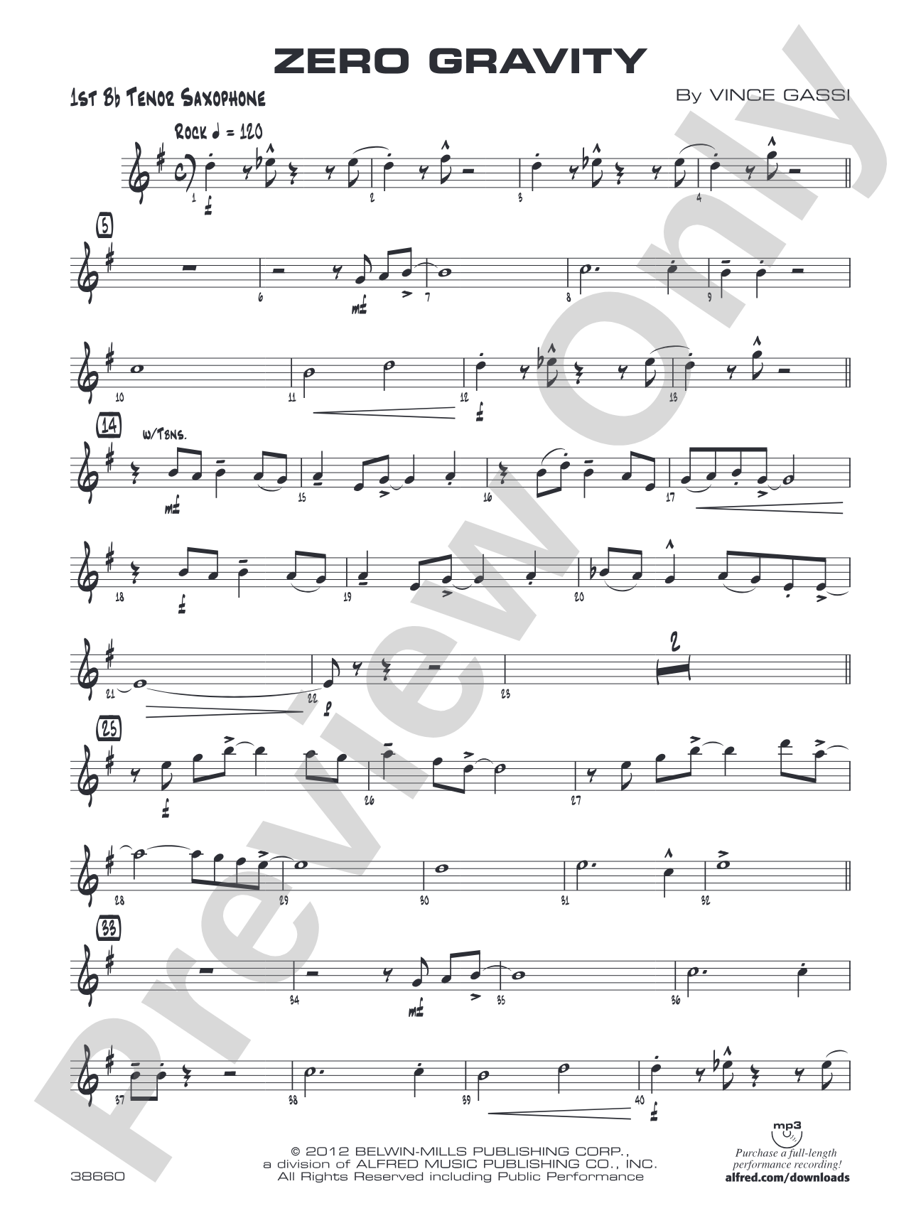 Zero Gravity: B-flat Tenor Saxophone