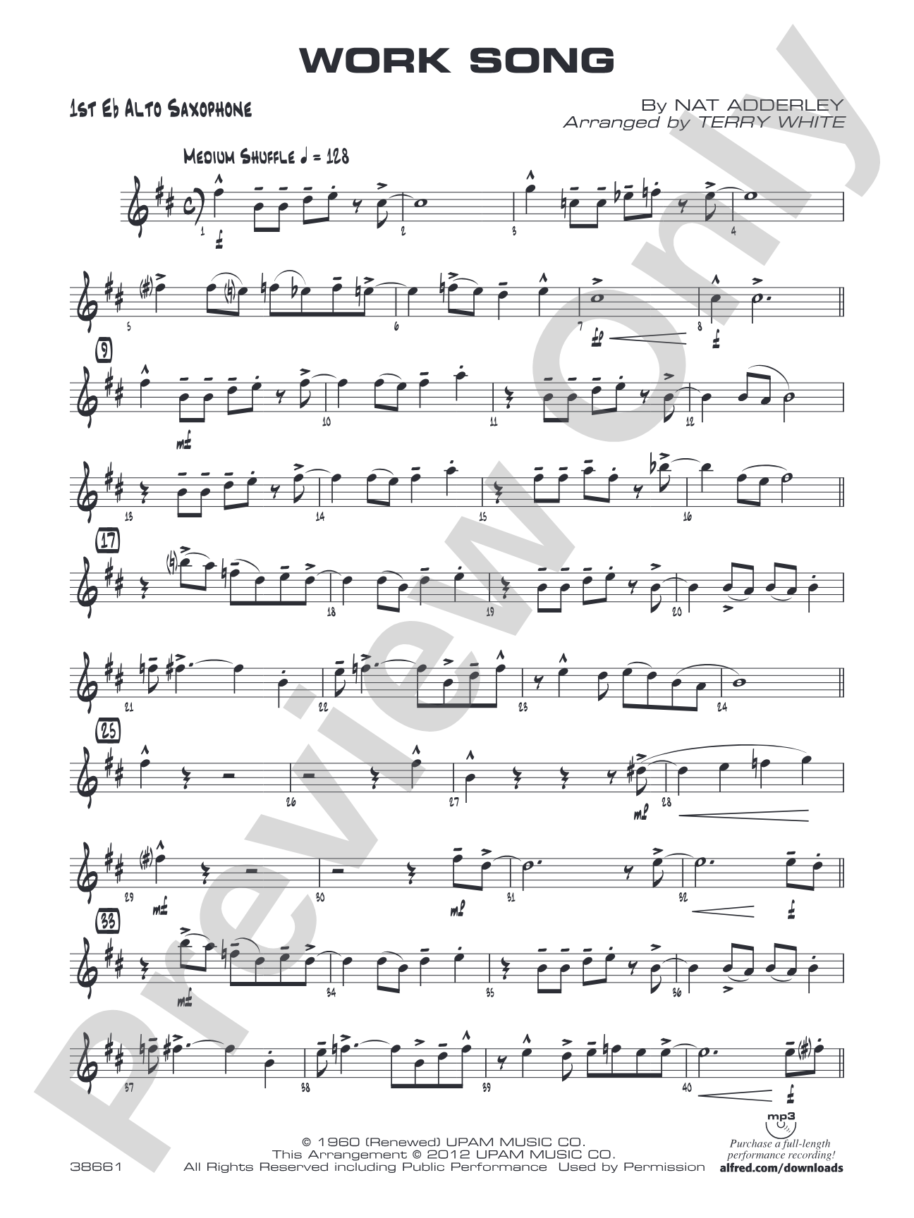 Work Song: E-flat Alto Saxophone
