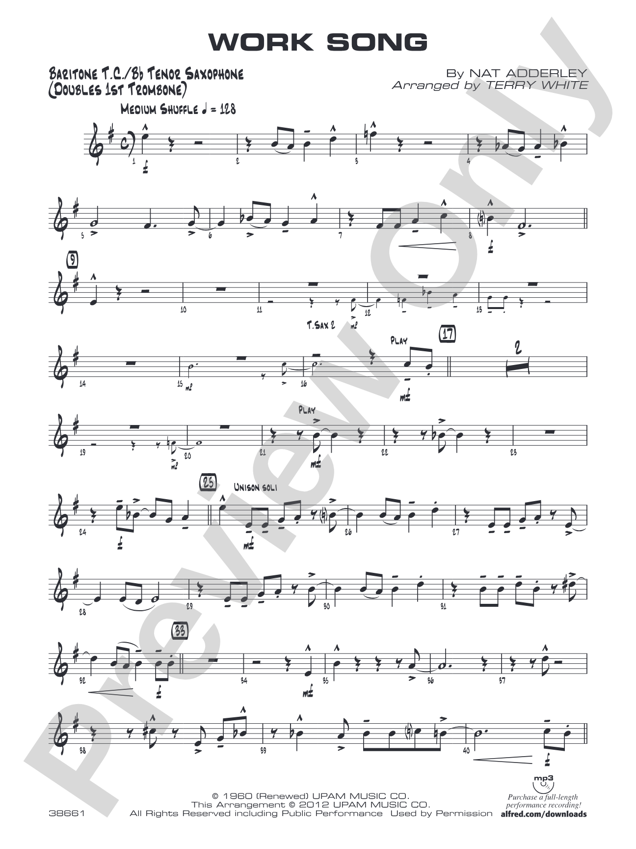 Work Song: Baritone T.C.