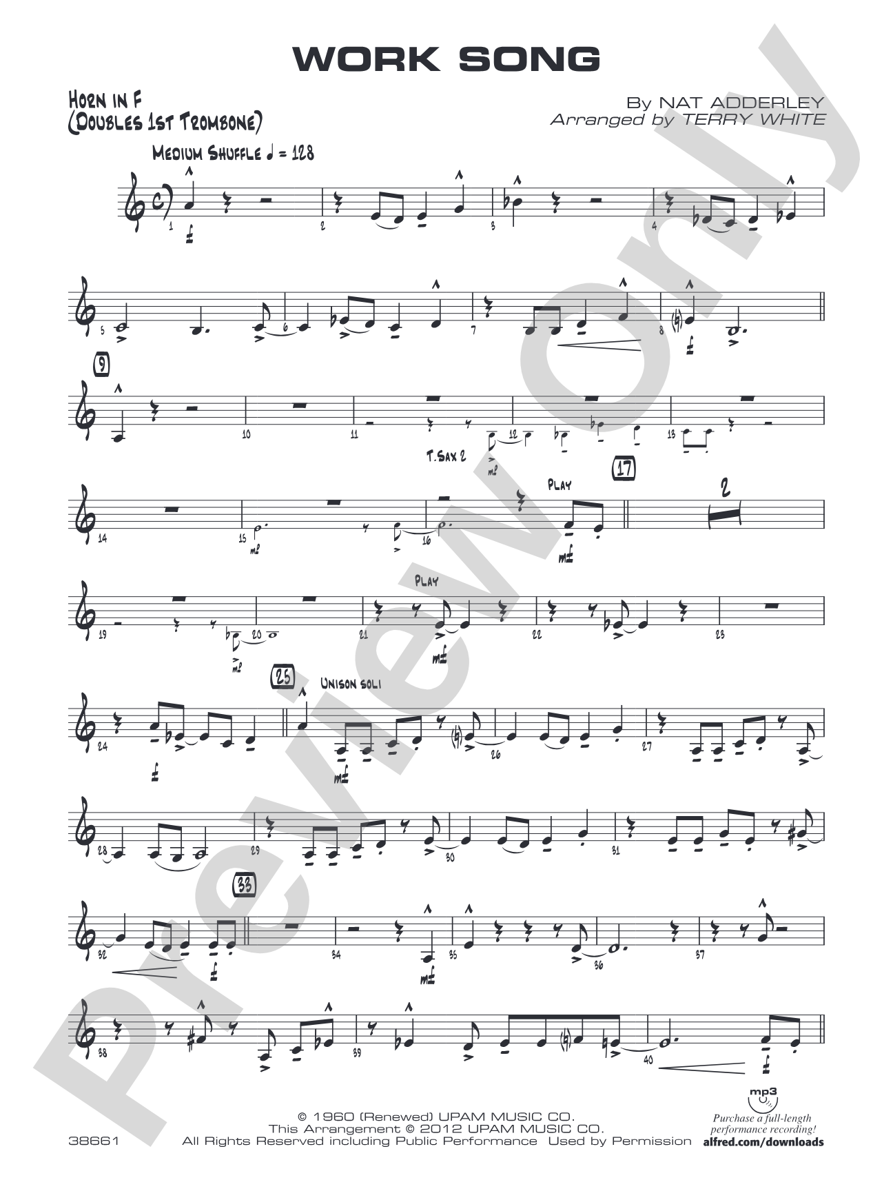Work Song: 1st F Horn