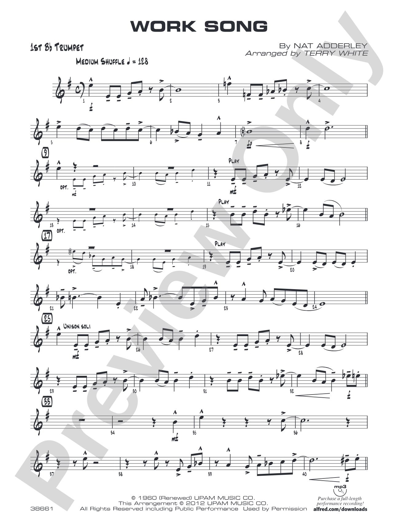 Work Song: 1st B-flat Trumpet