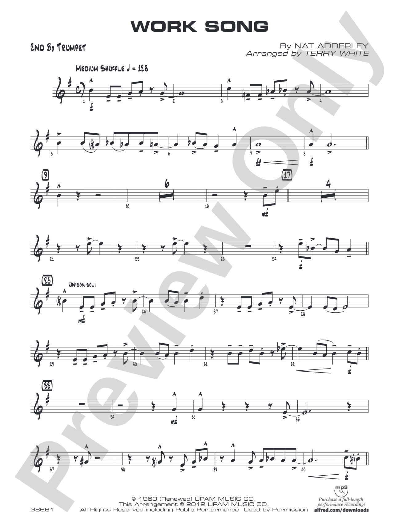 Work Song: 2nd B-flat Trumpet