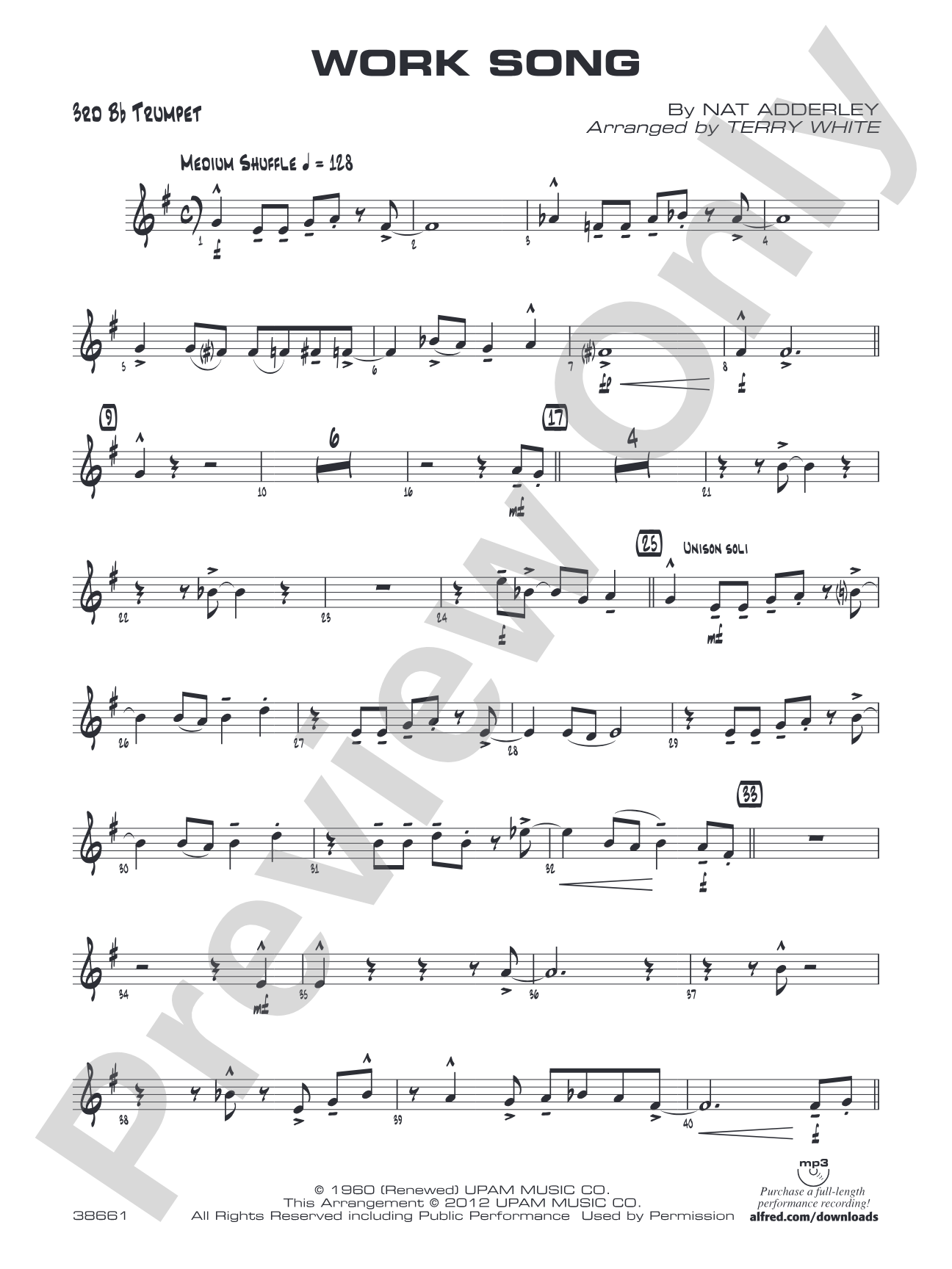 Work Song: 3rd B-flat Trumpet