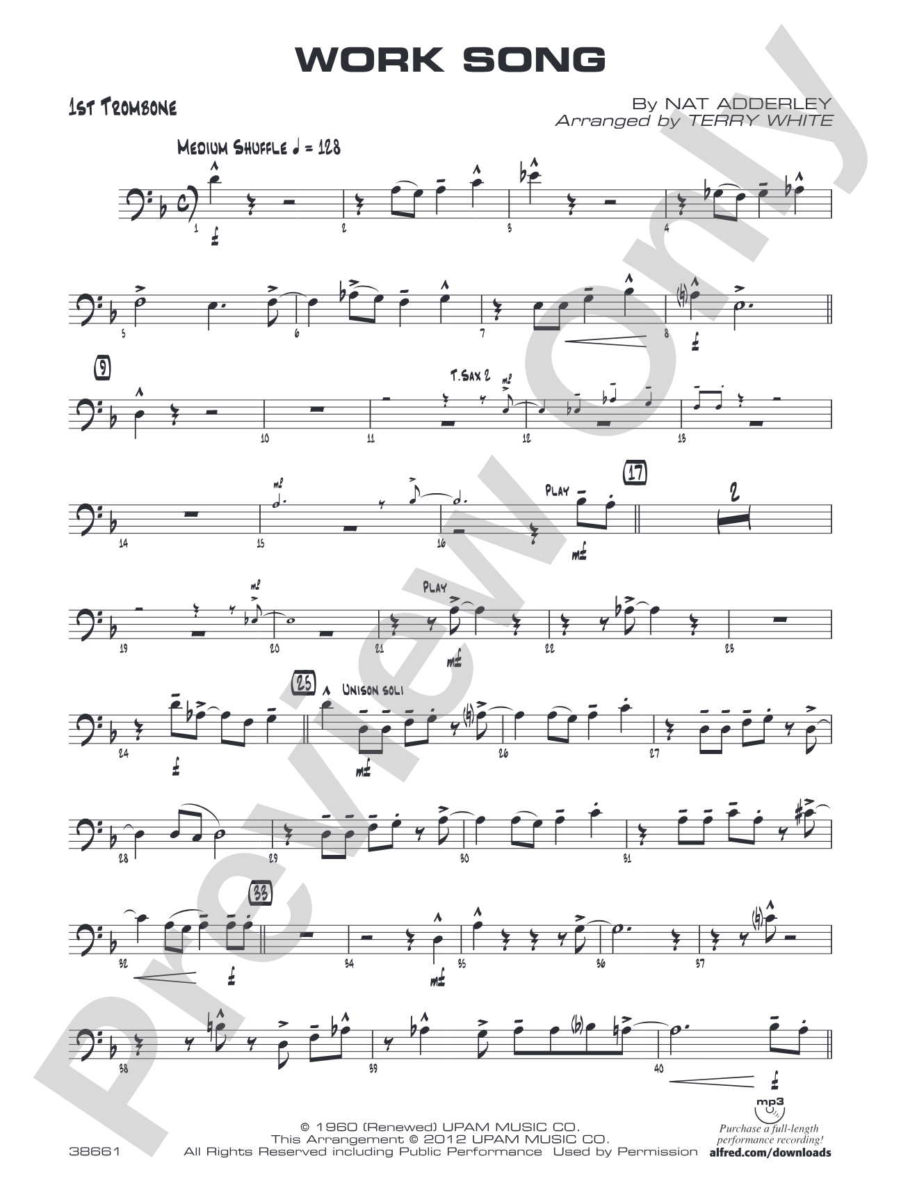 Work Song: 1st Trombone