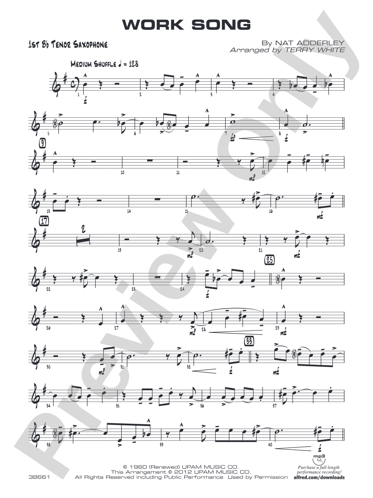 Work Song: B-flat Tenor Saxophone