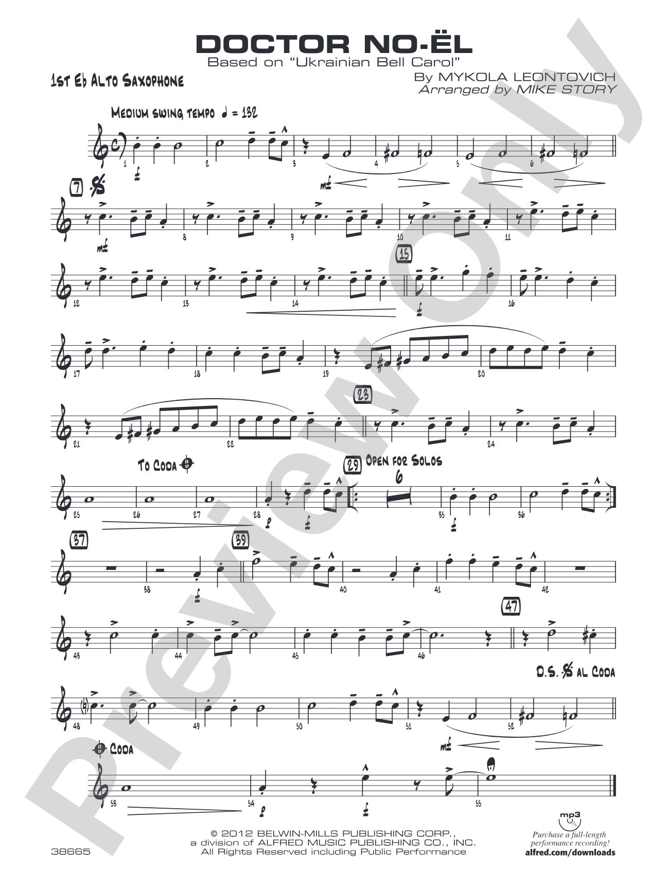 Doctor No-ël: E-flat Alto Saxophone
