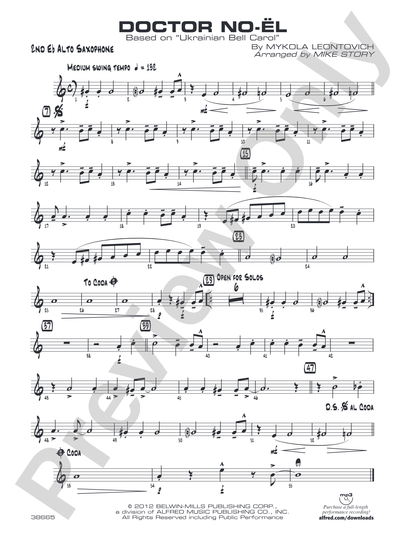 Doctor No-ël: 2nd E-flat Alto Saxophone