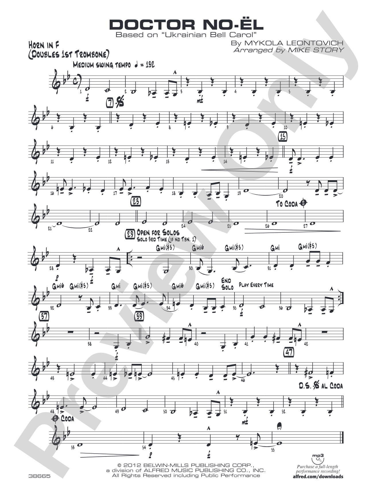Doctor No-ël: 1st F Horn