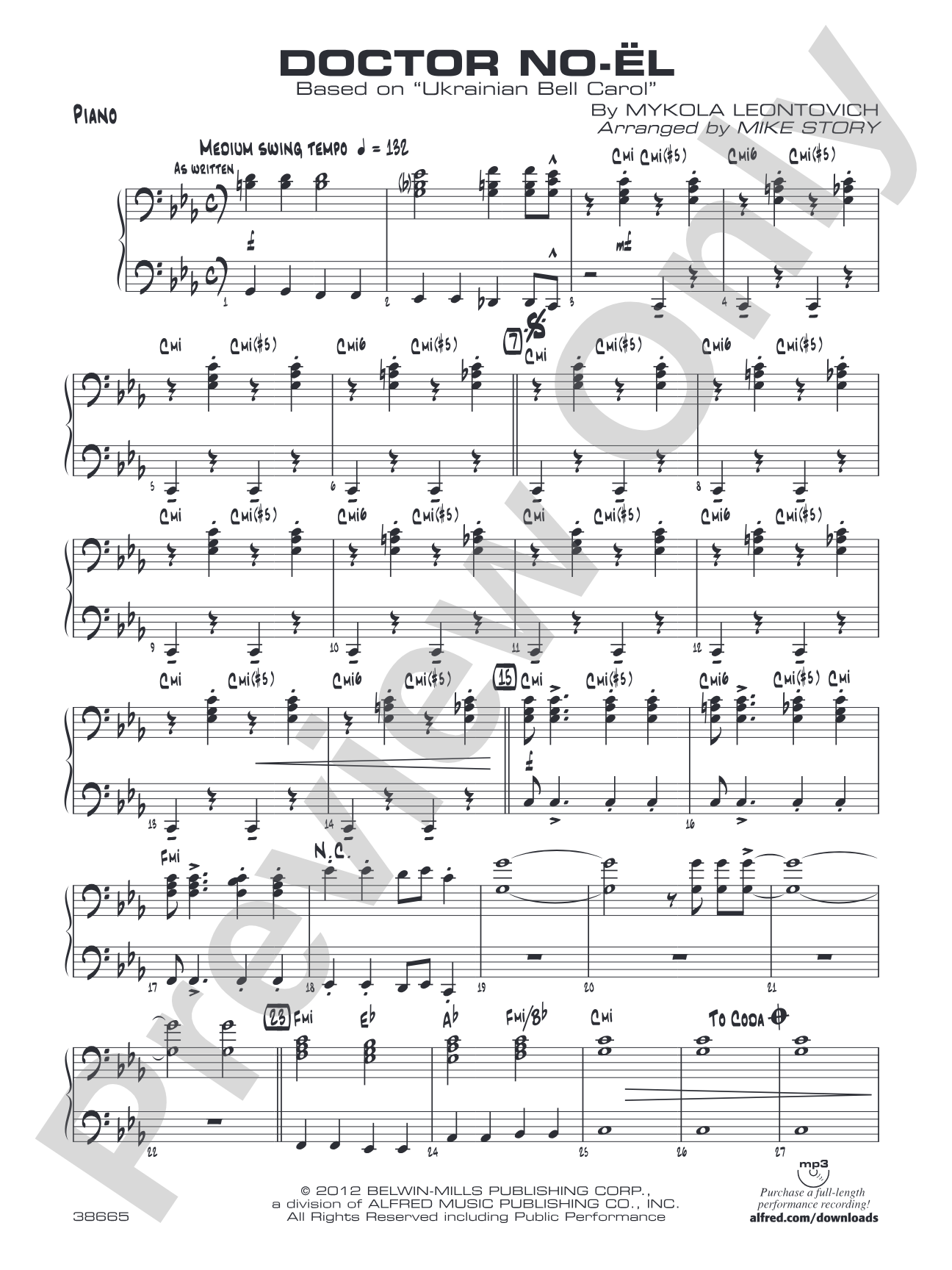 Doctor No-ël: Piano Accompaniment