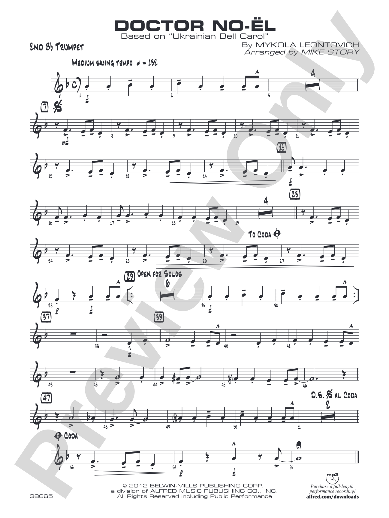 Doctor No-ël: 2nd B-flat Trumpet