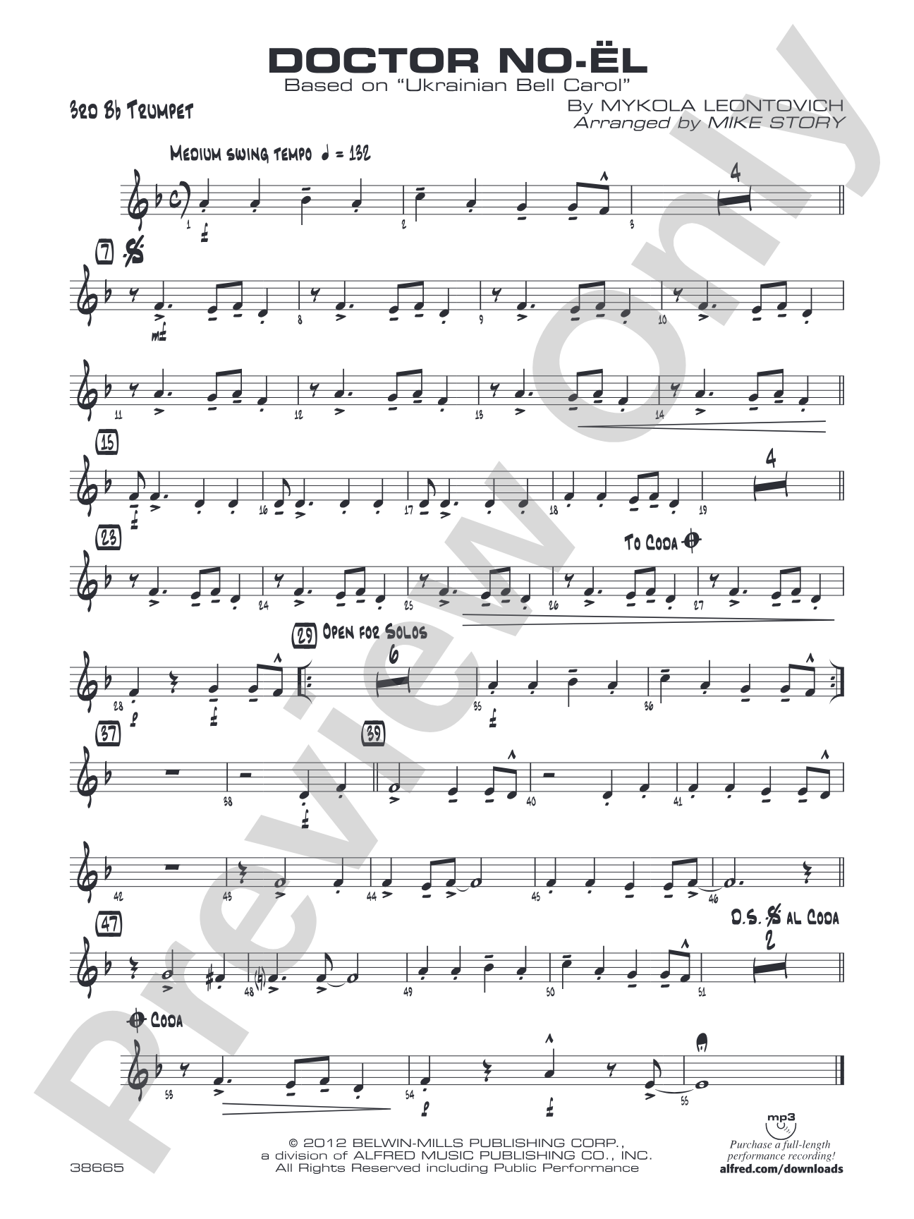 Doctor No-ël: 3rd B-flat Trumpet