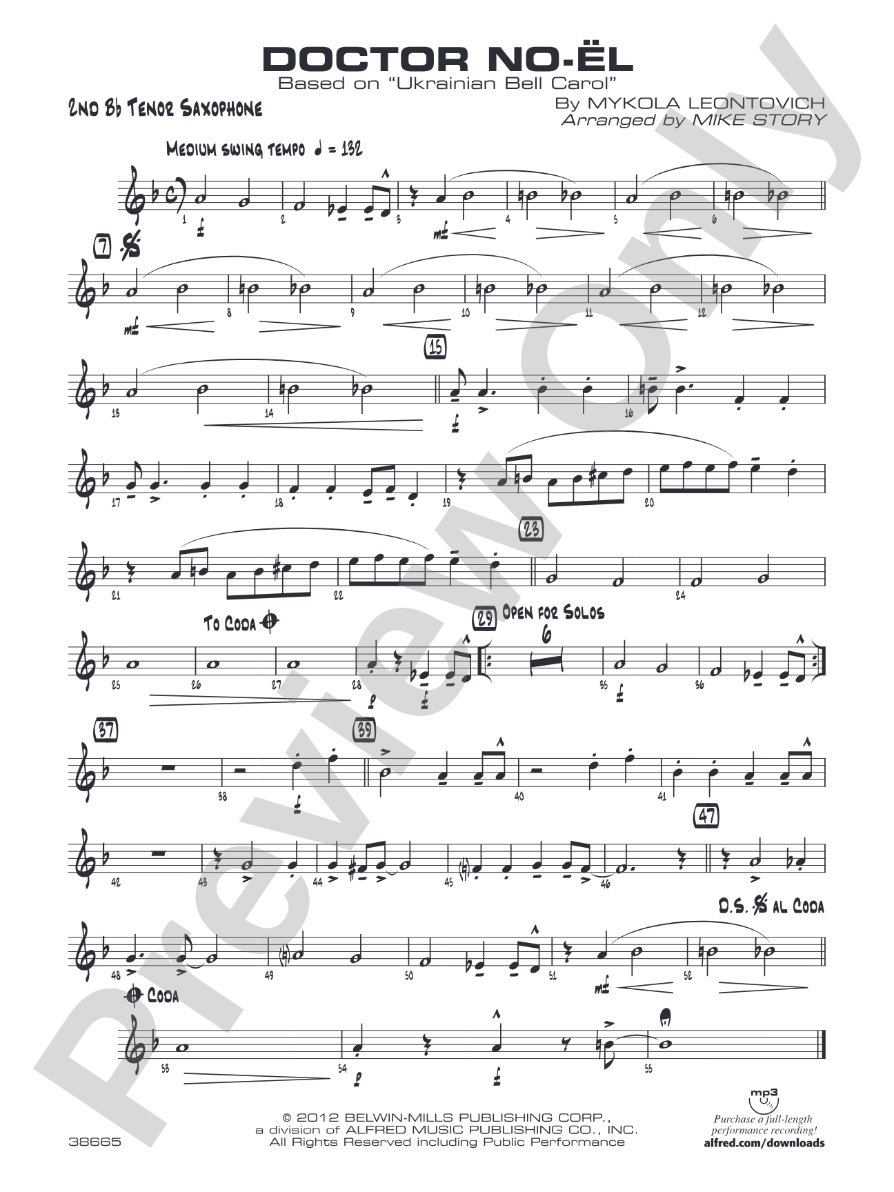 Doctor No-ël: 2nd B-flat Tenor Saxophone