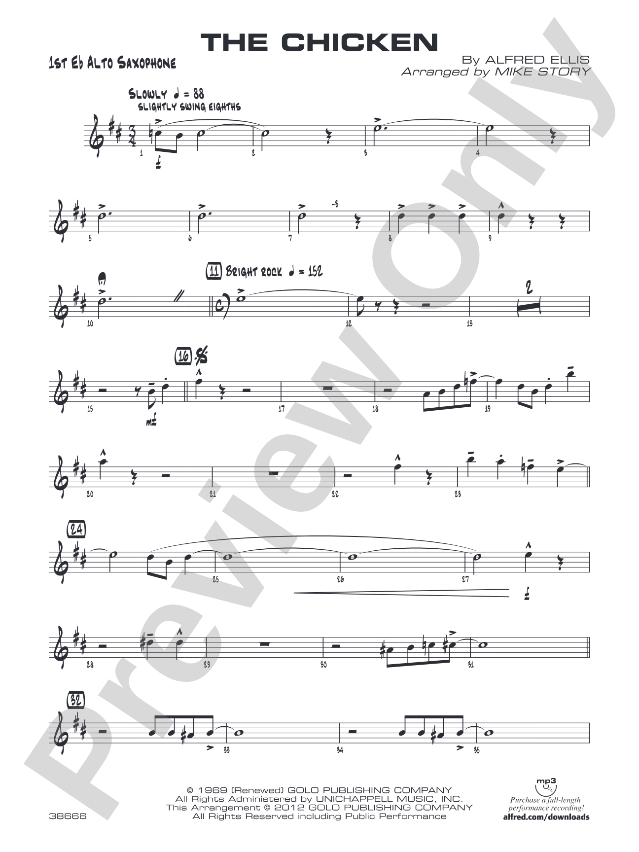 The Chicken: E-flat Alto Saxophone