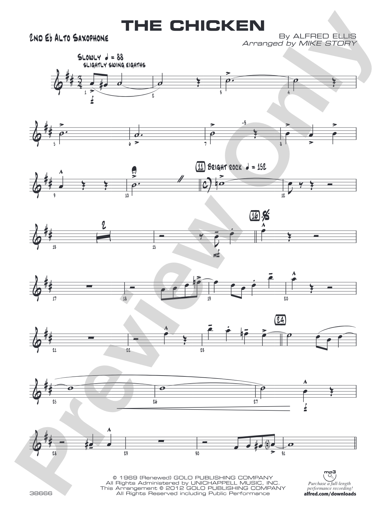 The Chicken: 2nd E-flat Alto Saxophone