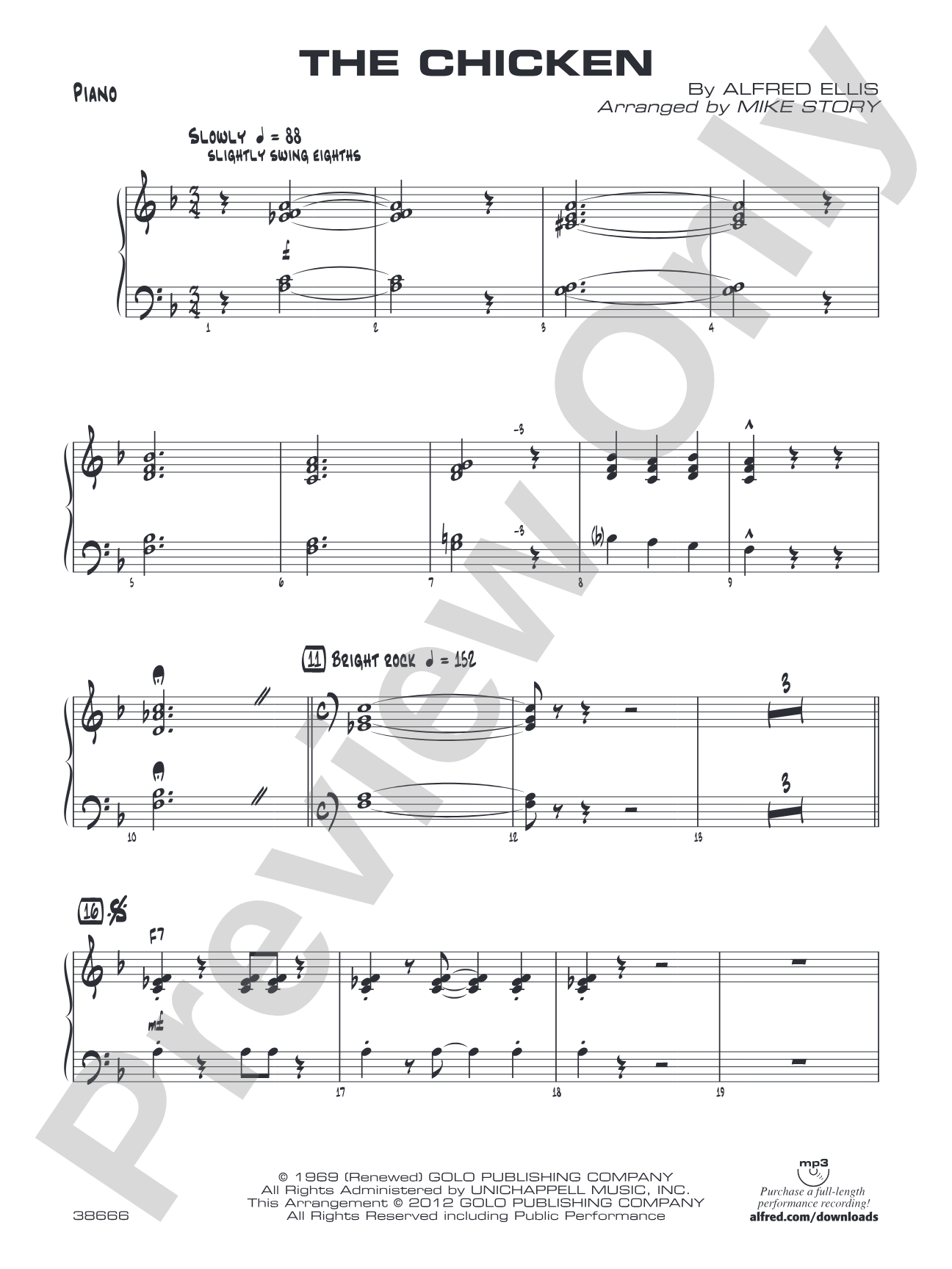 The Chicken: Piano Accompaniment