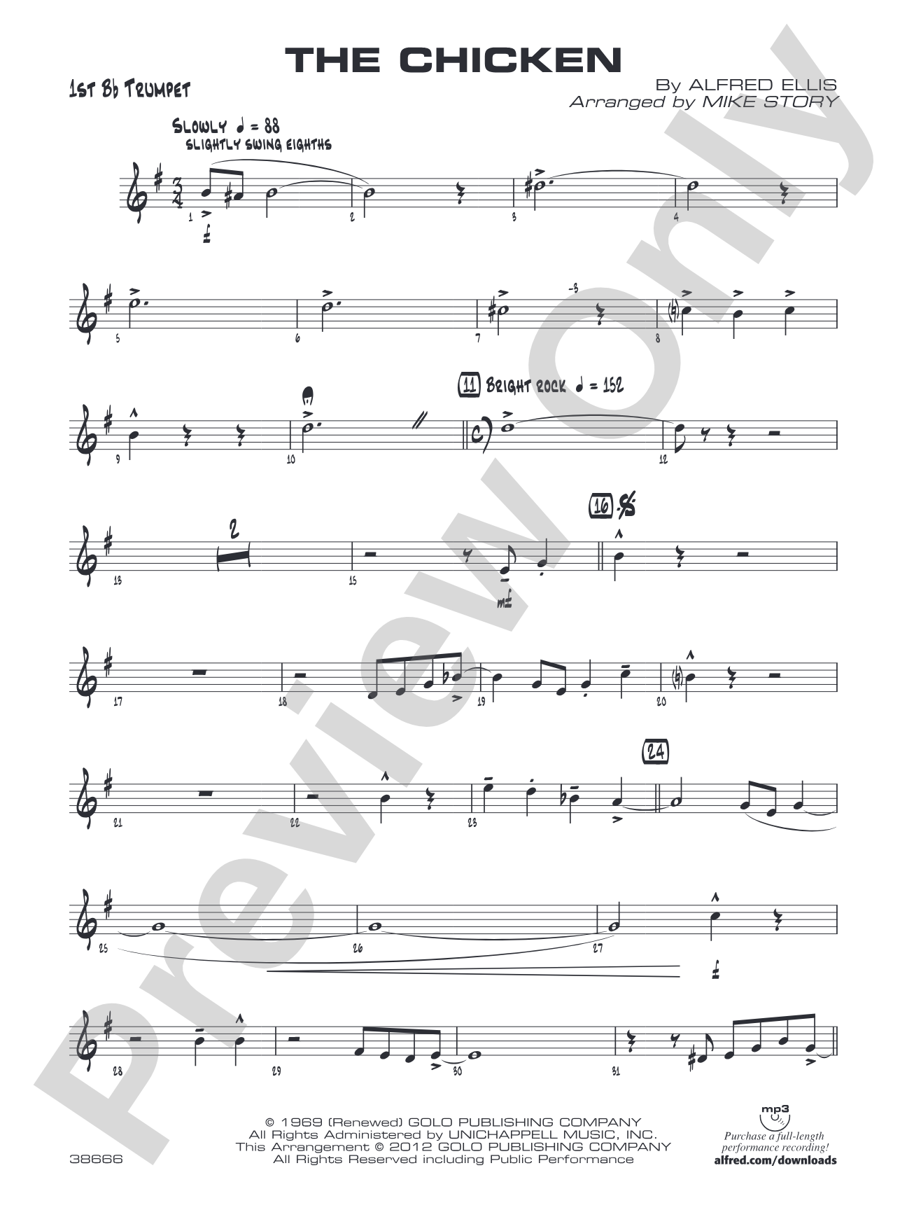 The Chicken: 1st B-flat Trumpet