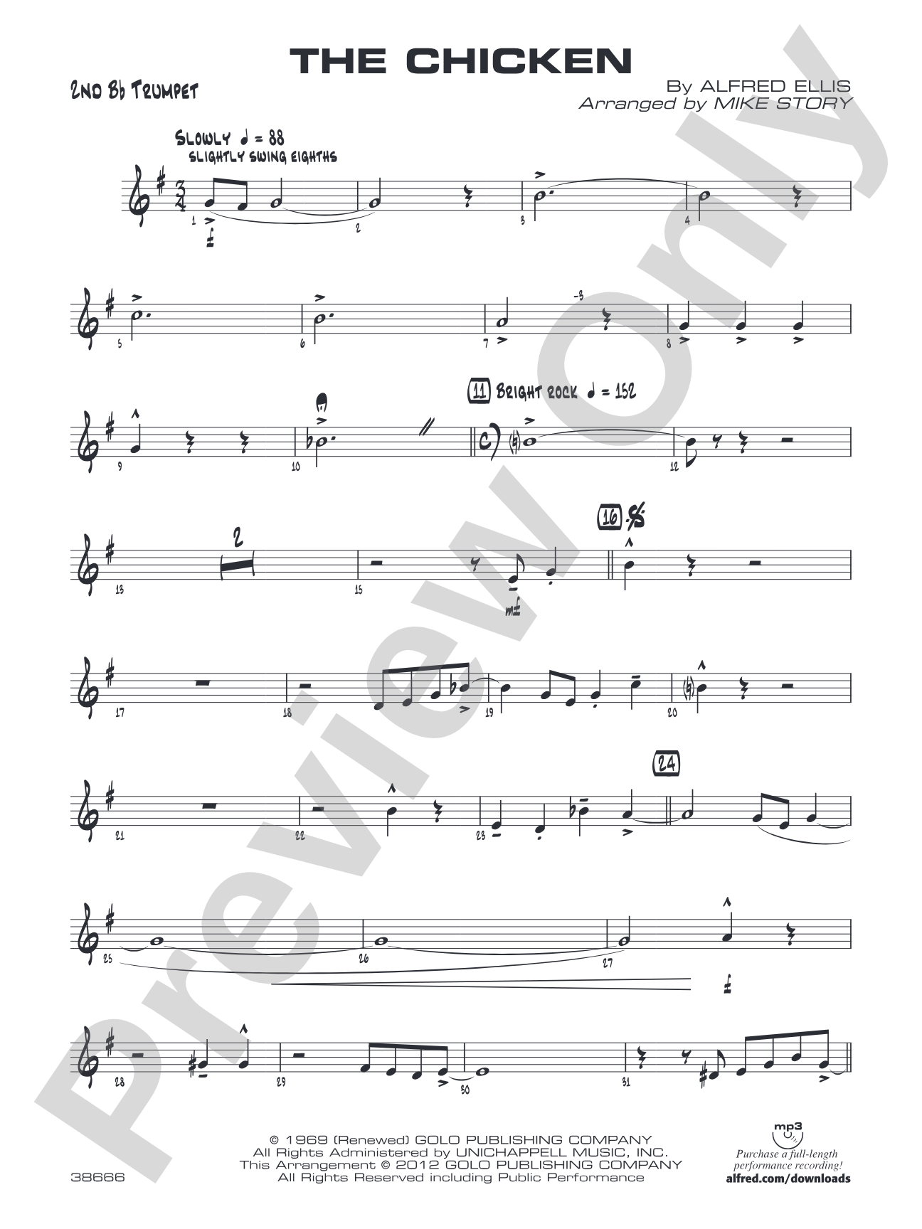 The Chicken: 2nd B-flat Trumpet