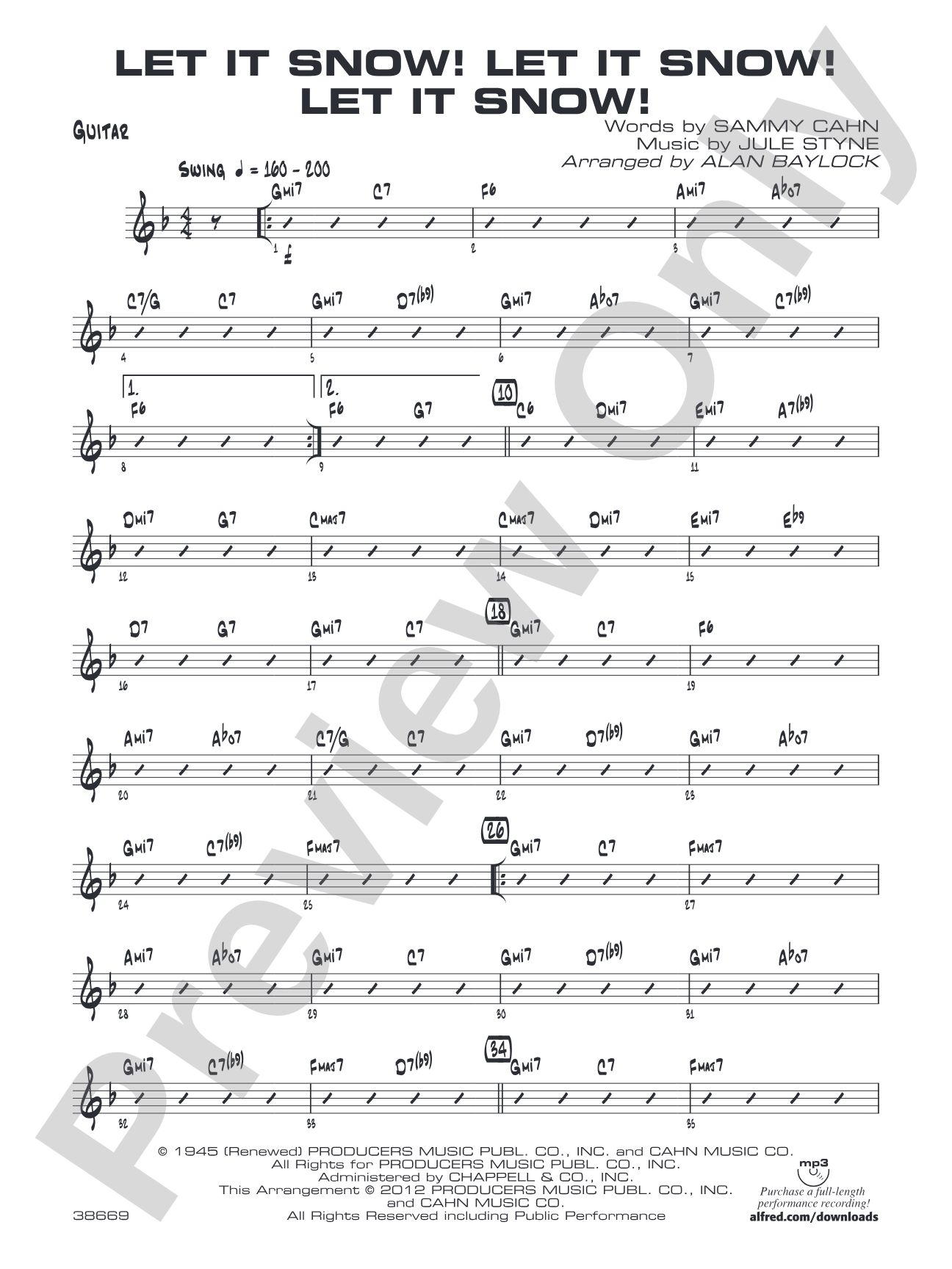 Let It Snow! Let It Snow! Let It Snow!: Guitar