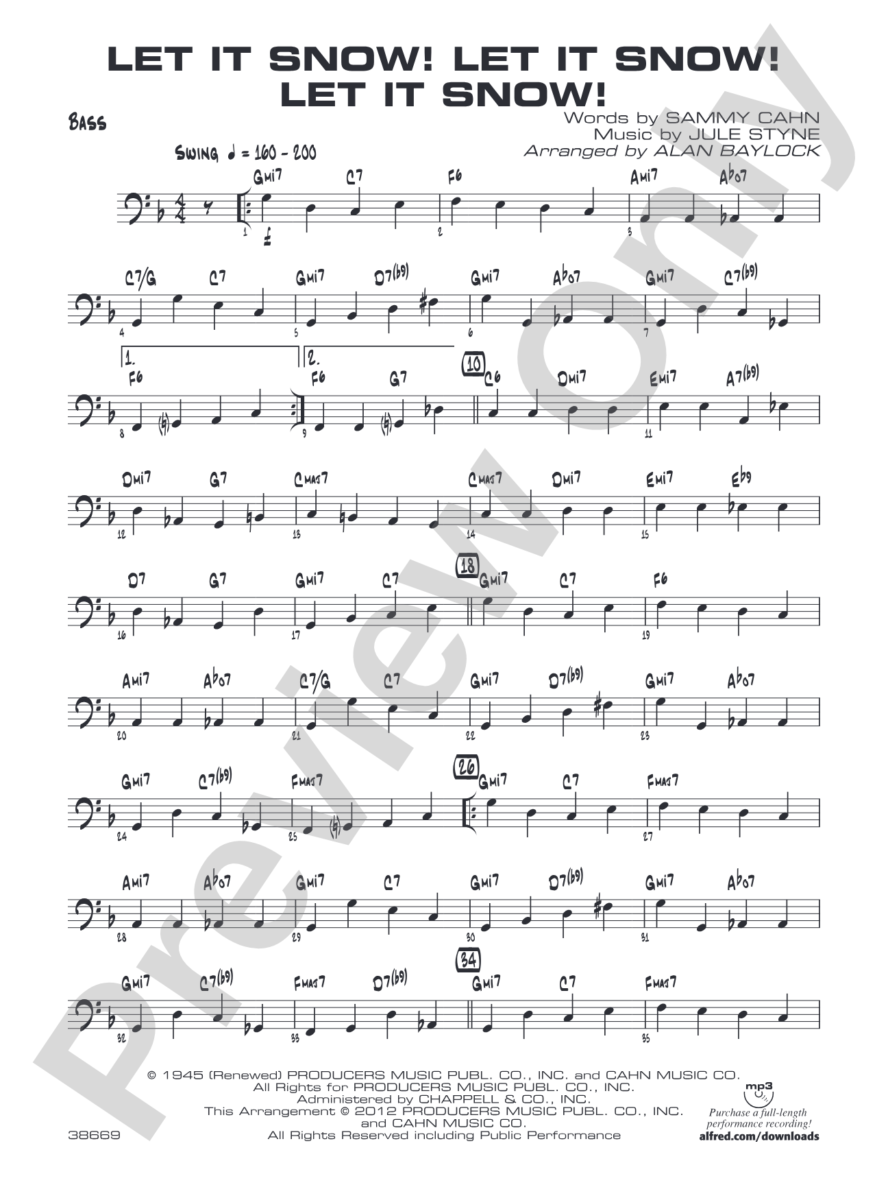 Let It Snow! Let It Snow! Let It Snow!: String Bass