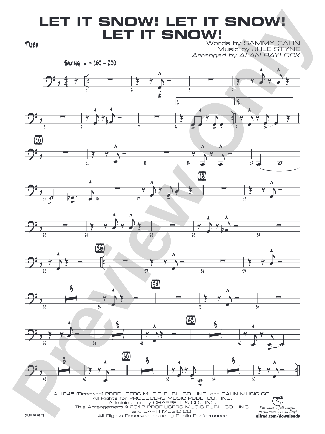Let It Snow! Let It Snow! Let It Snow!: Tuba