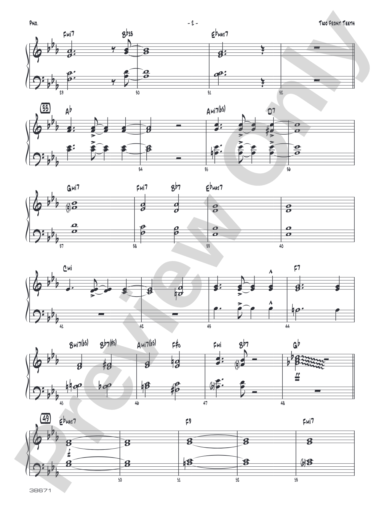 Two Front Teeth: Piano Accompaniment