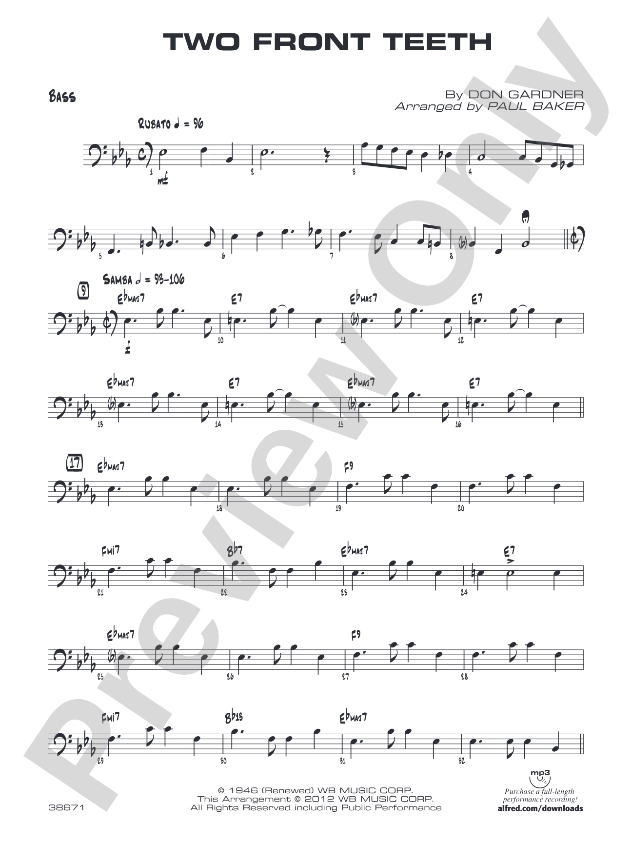 Two Front Teeth: String Bass