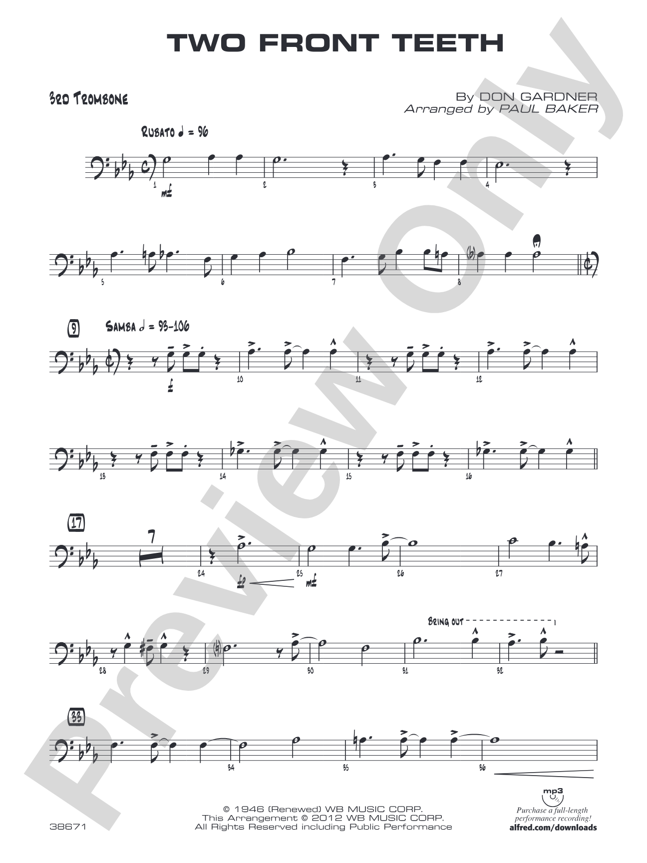 Two Front Teeth: 3rd Trombone
