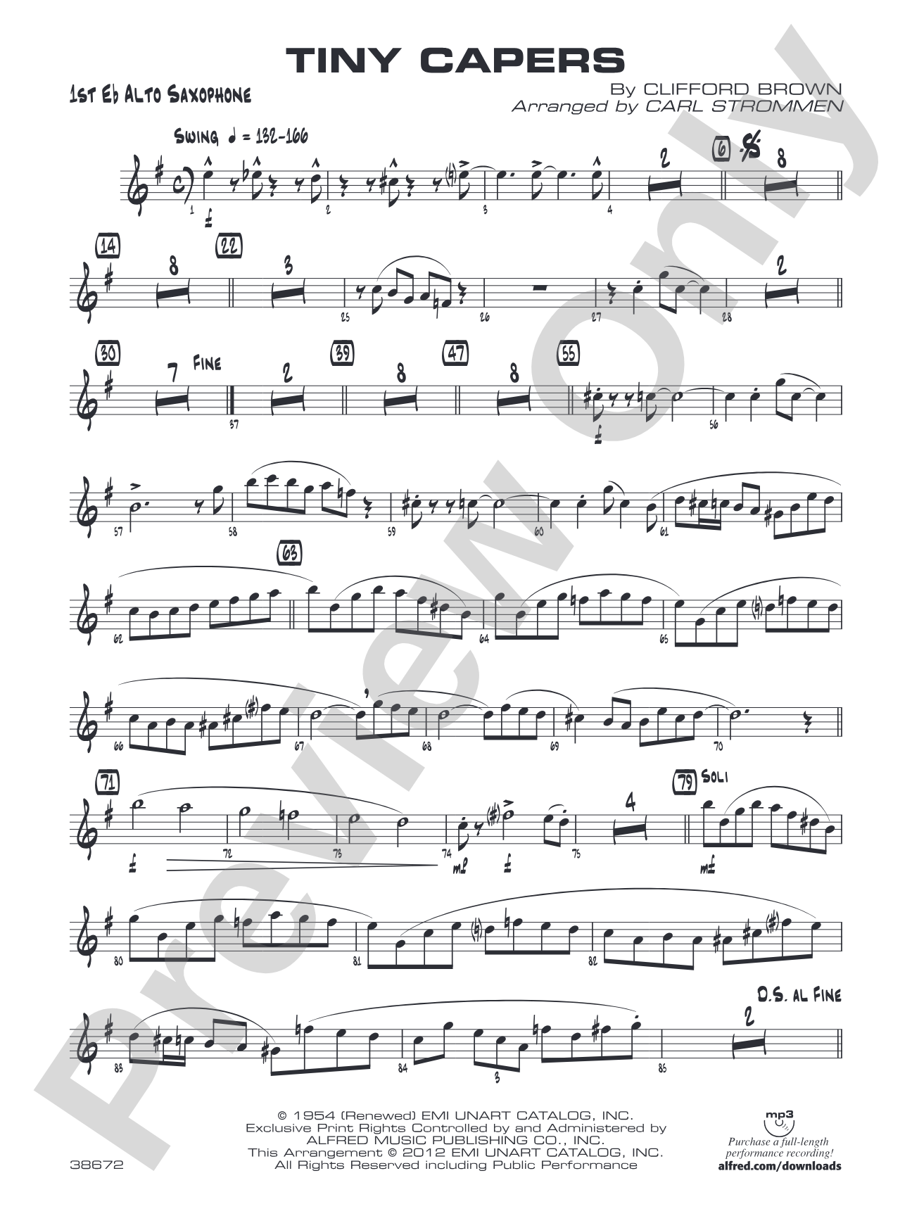 Tiny Capers: E-flat Alto Saxophone