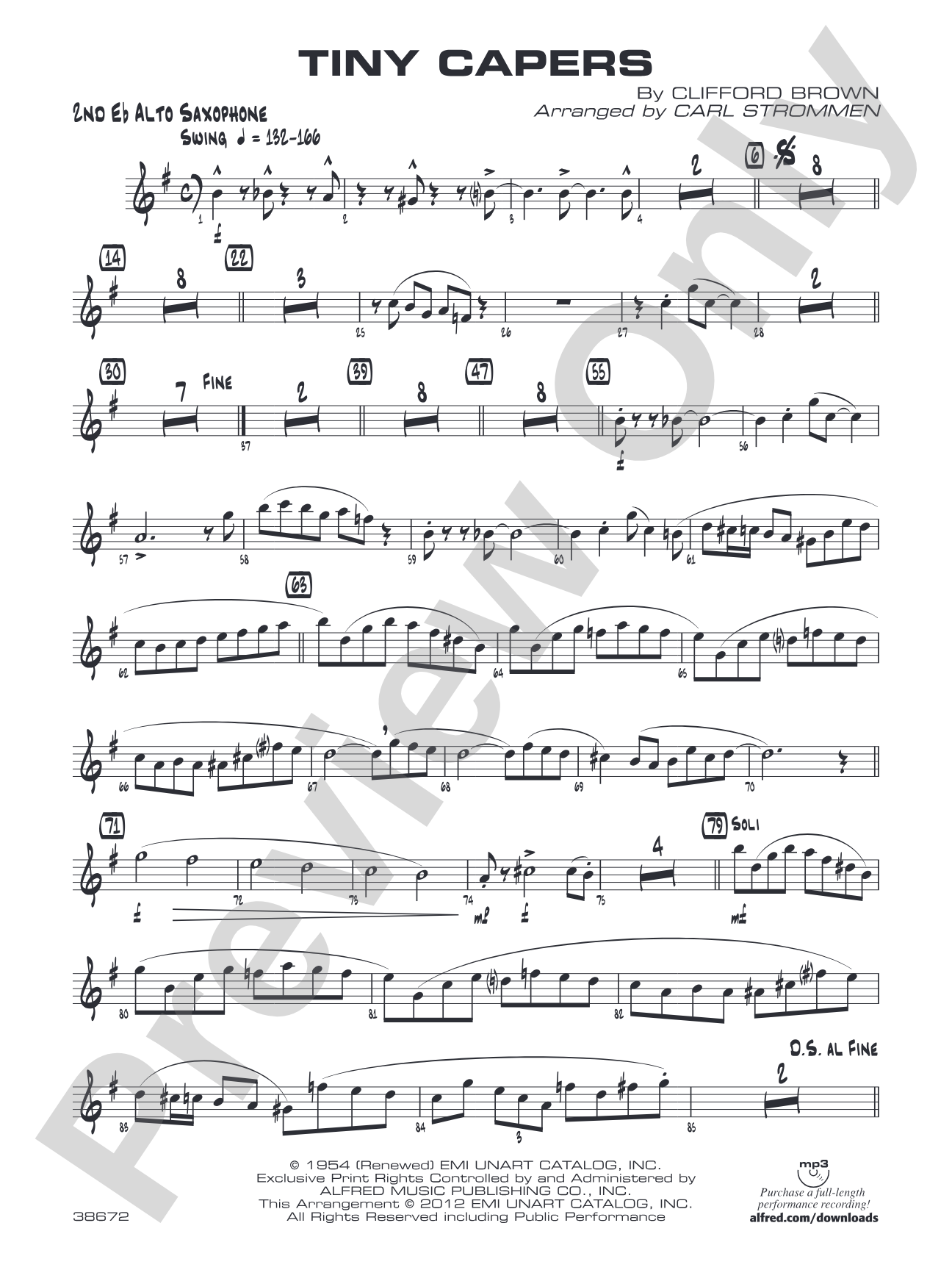 Tiny Capers: 2nd E-flat Alto Saxophone