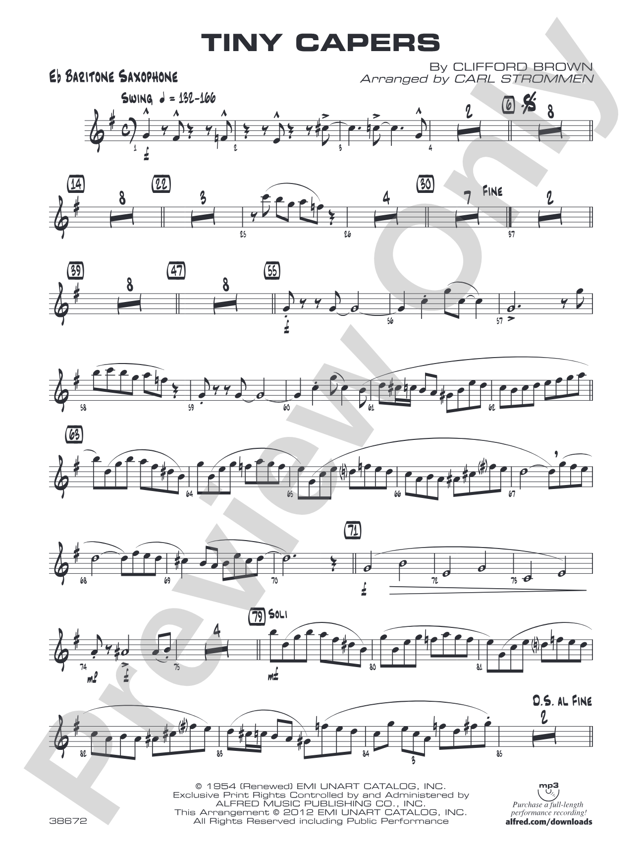 Tiny Capers: E-flat Baritone Saxophone