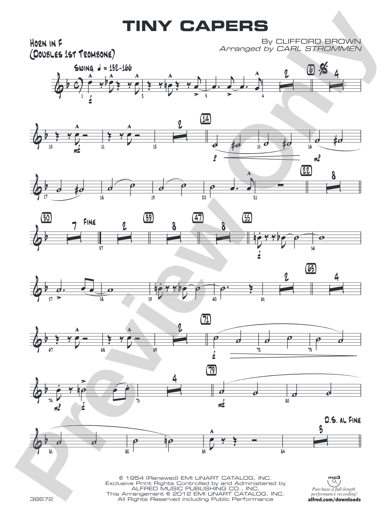 Tiny Capers: 1st F Horn